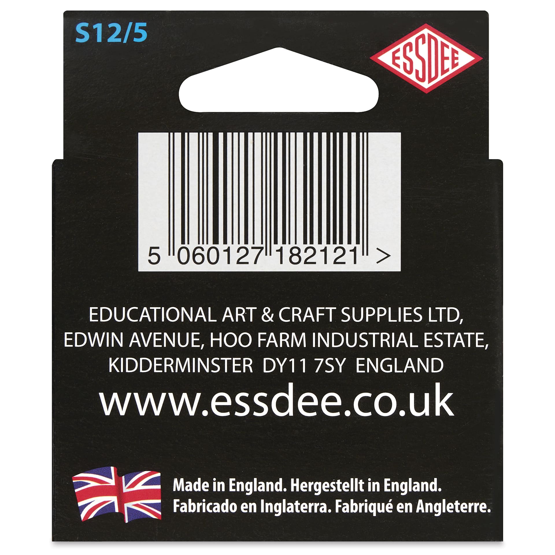 Essdee Scratchboard Scraper Cutters - Style 5, Pkg of 12 - back of packaging