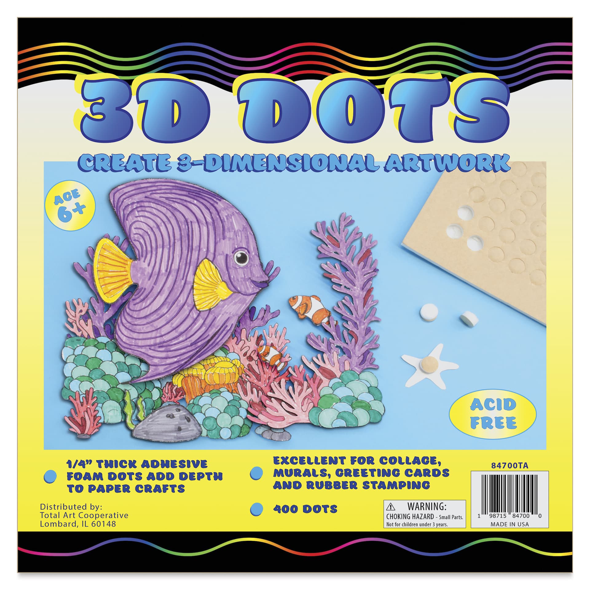 Total Art Cooperative 3D Dots - Pkg of 400 - front of packaging