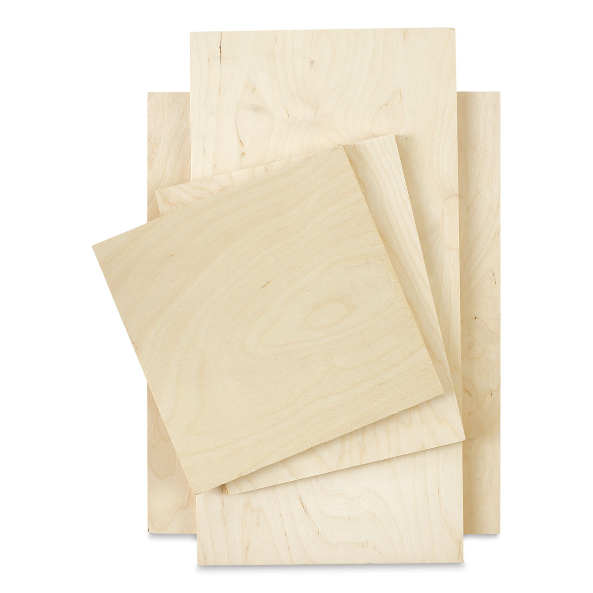 Midwest Studio Birch Artist Panels - Various sizes shown stacked
