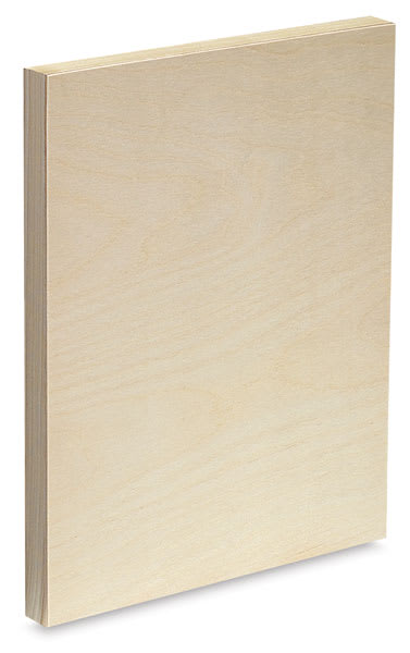 American Easel Wood Painting Panels - Angled view of Flat Profile Rectangular panel 