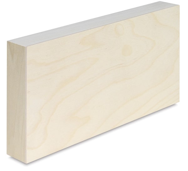 American Easel Wood Painting Panels - Angled view of Deep Profile Rectangular panel 