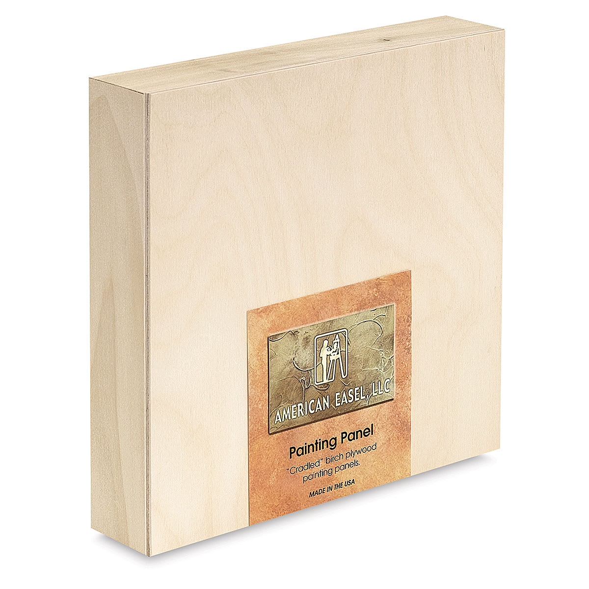 American Easel Wood Painting Panel - 8" x 8" x 1-5/8", Deep Panel