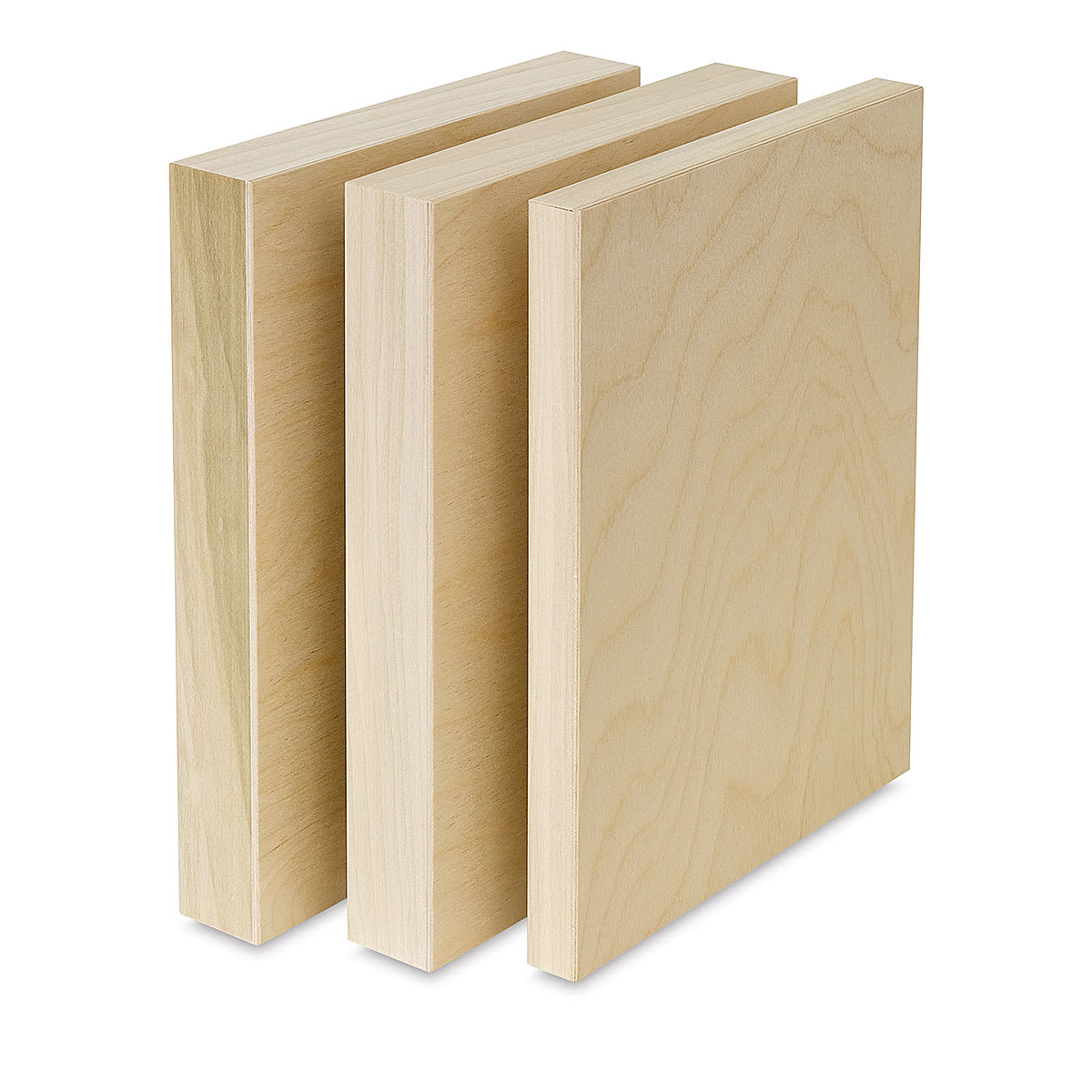 American Easel Wood Flat Panel Pack - 9" x 12", Flat Panel with Two 2" Cradle, Pkg of 3