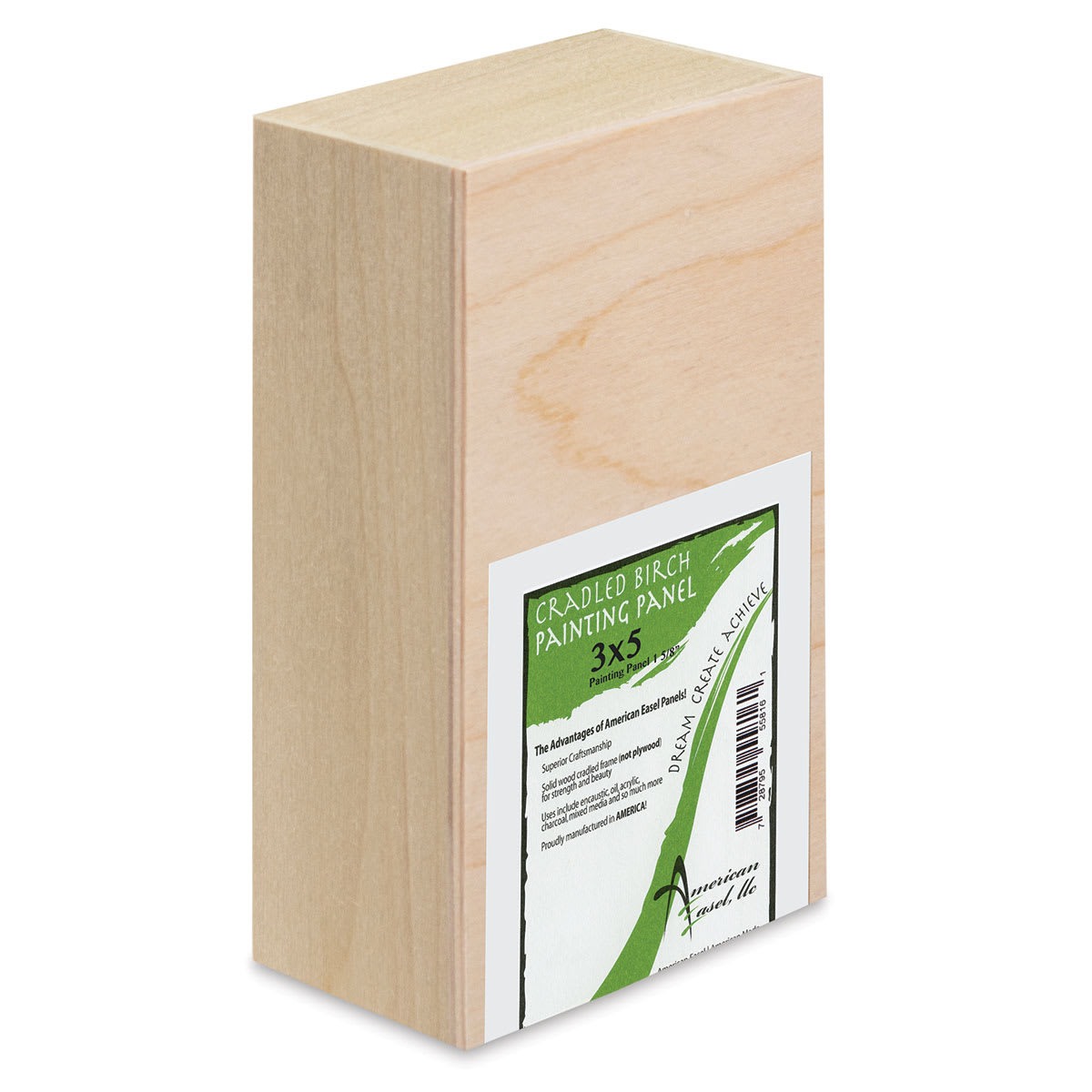 American Easel Painting Panel - 3" x 5" x 1 5/8", Wood, Deep