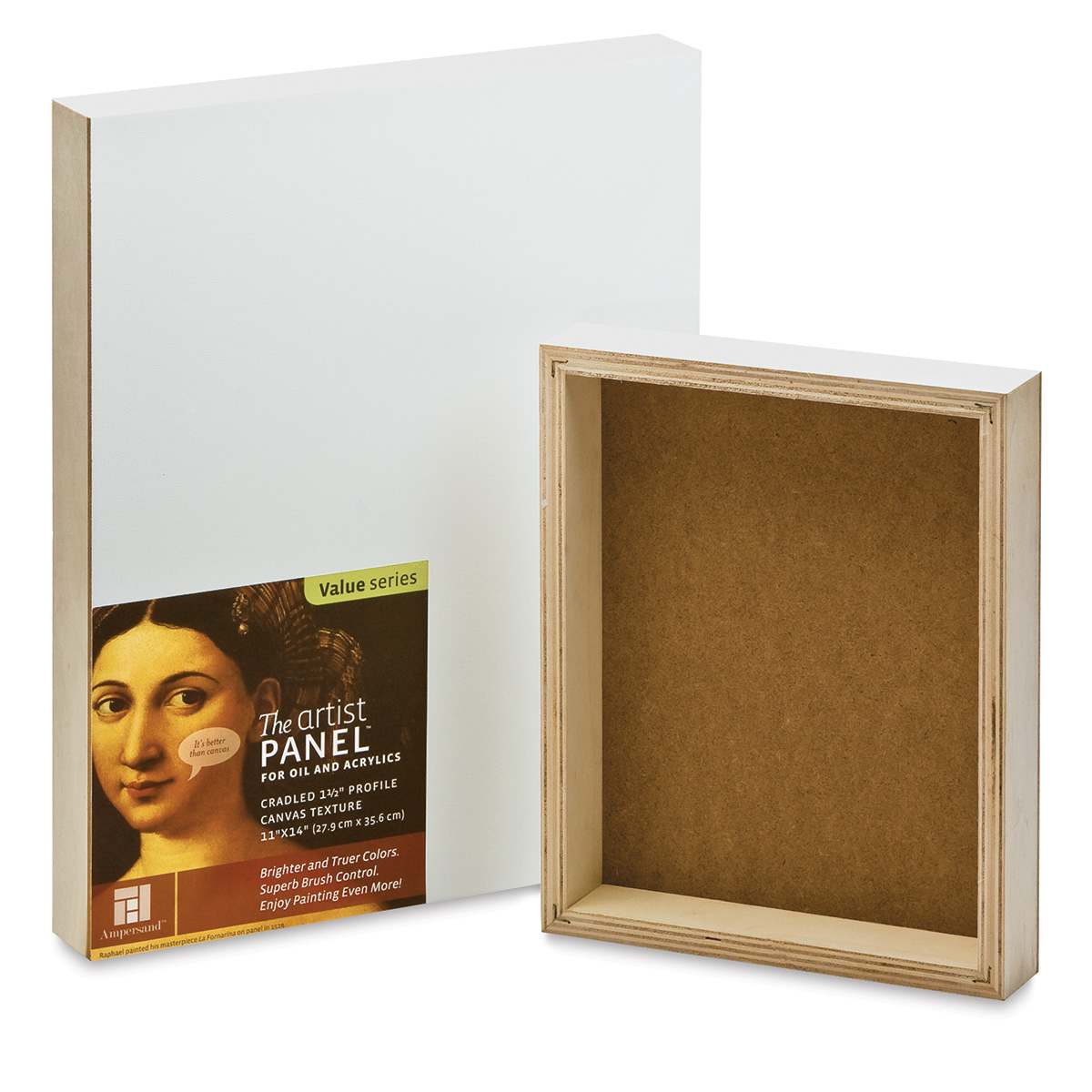 Ampersand Value Series Artist Panels - Front and back of Canvas Finish panels Ampersand Value Series Artist Panels - Front and back of Canvas Finish panels