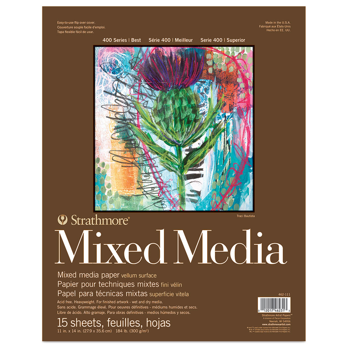 Strathmore 400 Series Mixed Media Pad - 11" x 14", 15 Sheets, front cover