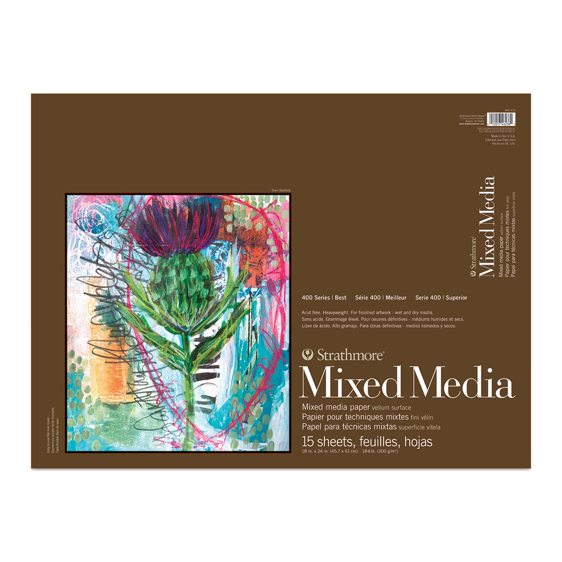 Strathmore 400 Series Mixed Media Pad - 18" x 24", 15 Sheets, front cover