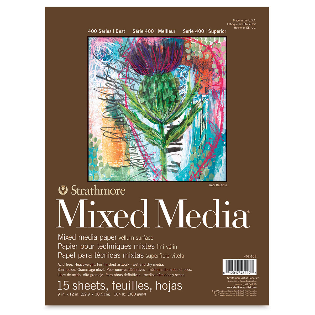 Strathmore 400 Series Mixed Media Pad - 9" x 12", 15 Sheets, front cover