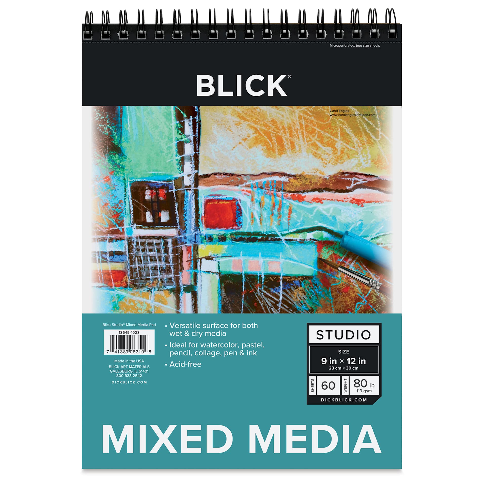 Blick Studio Mixed Media Pad - 9" x 12", 60 Sheets, front of pad