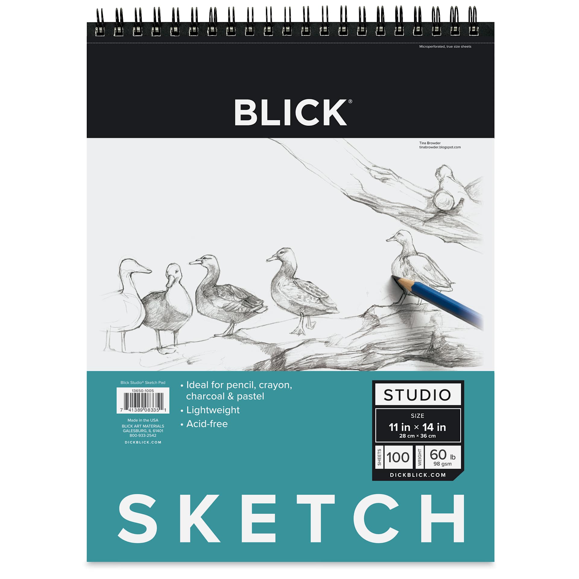 Blick Studio Sketch Pad - 11" x 14", 100 Sheets, front of pad
