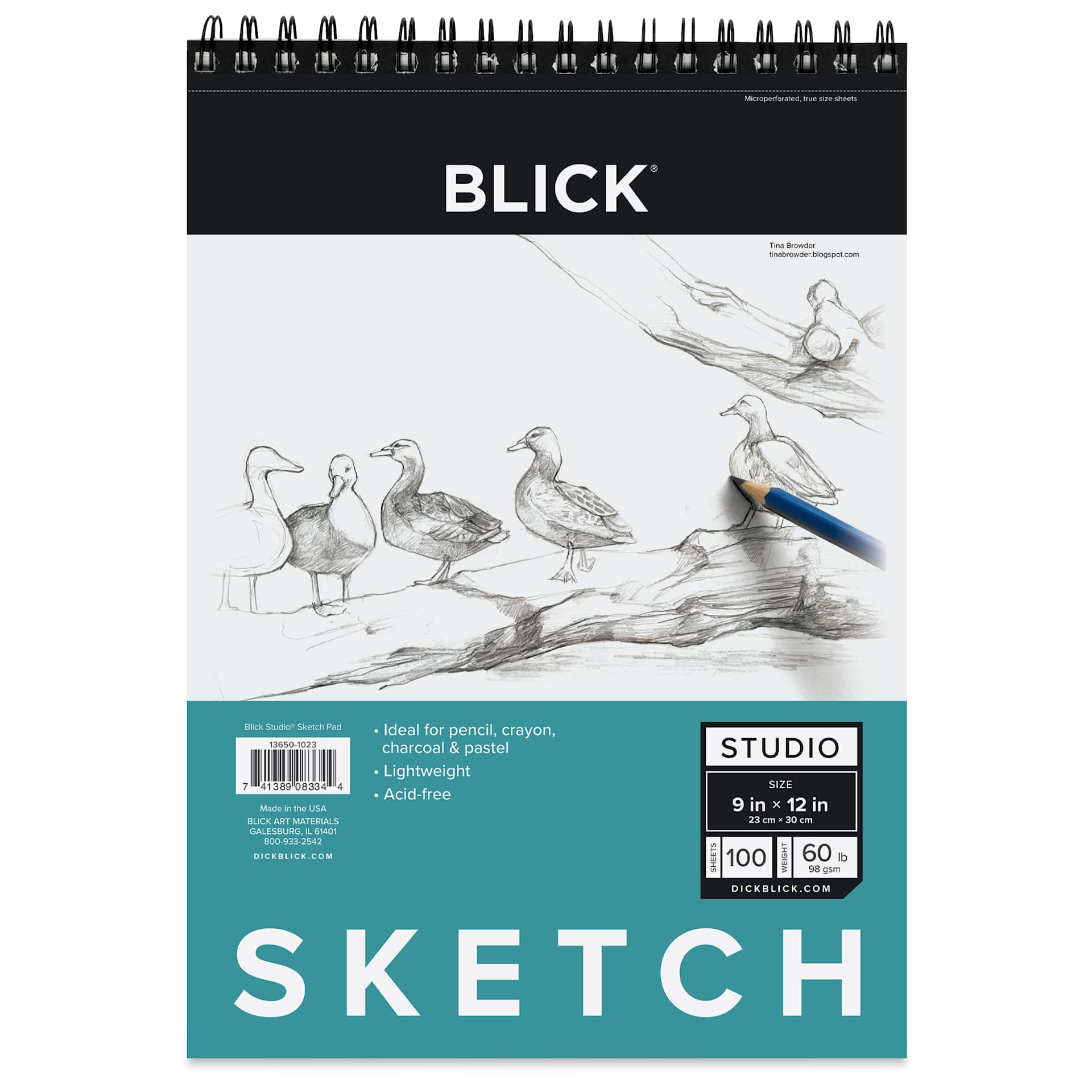 Blick Studio Sketch Pad - 9" x 12", 100 Sheets, front of pad
