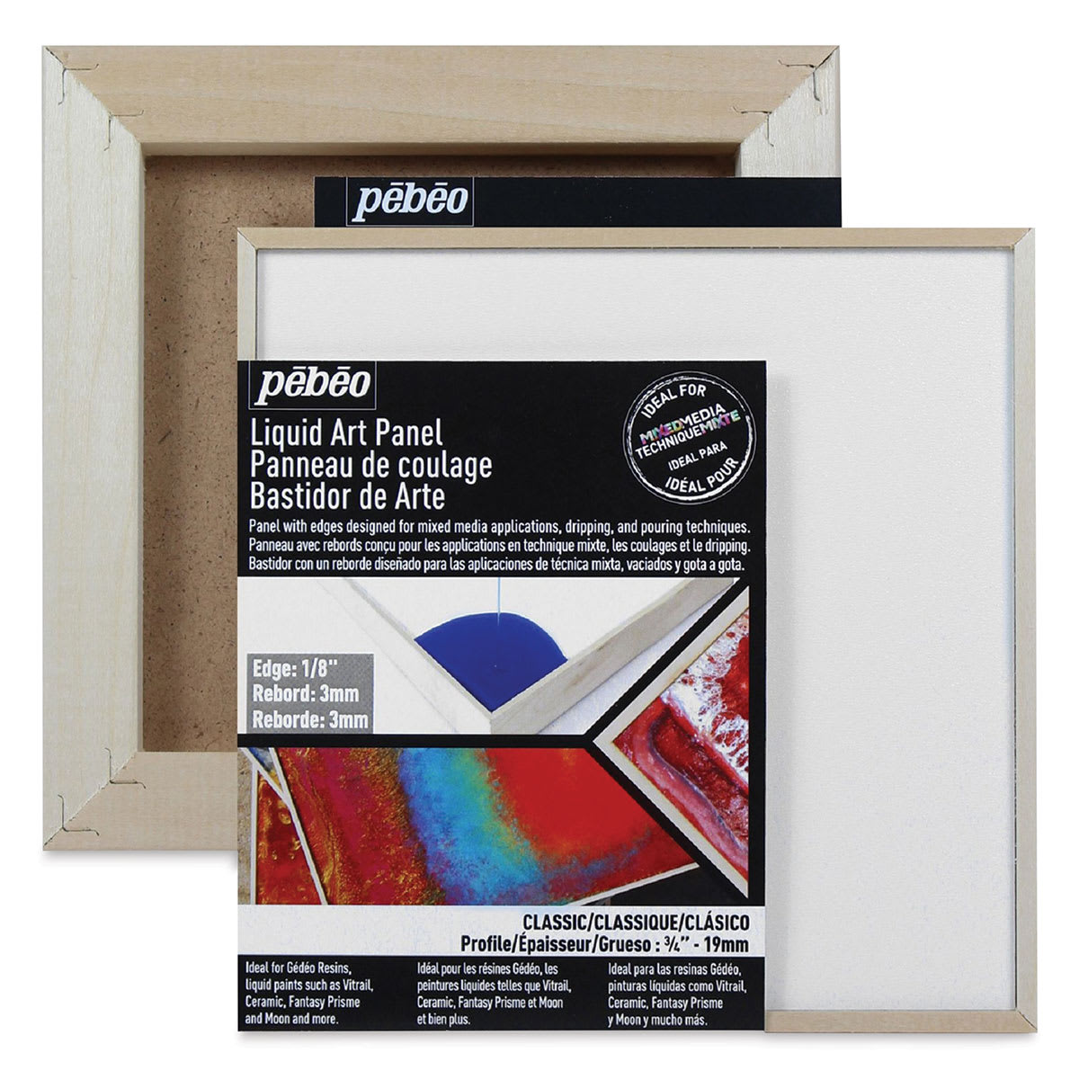 Pebeo Liquid Art Panel - 6" x 6", 3/4" Profile