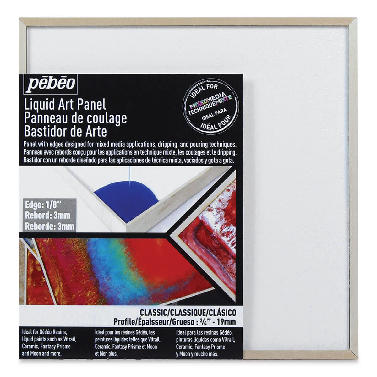 Pebeo Liquid Art Panel - 6" x 6", 3/4" Profile