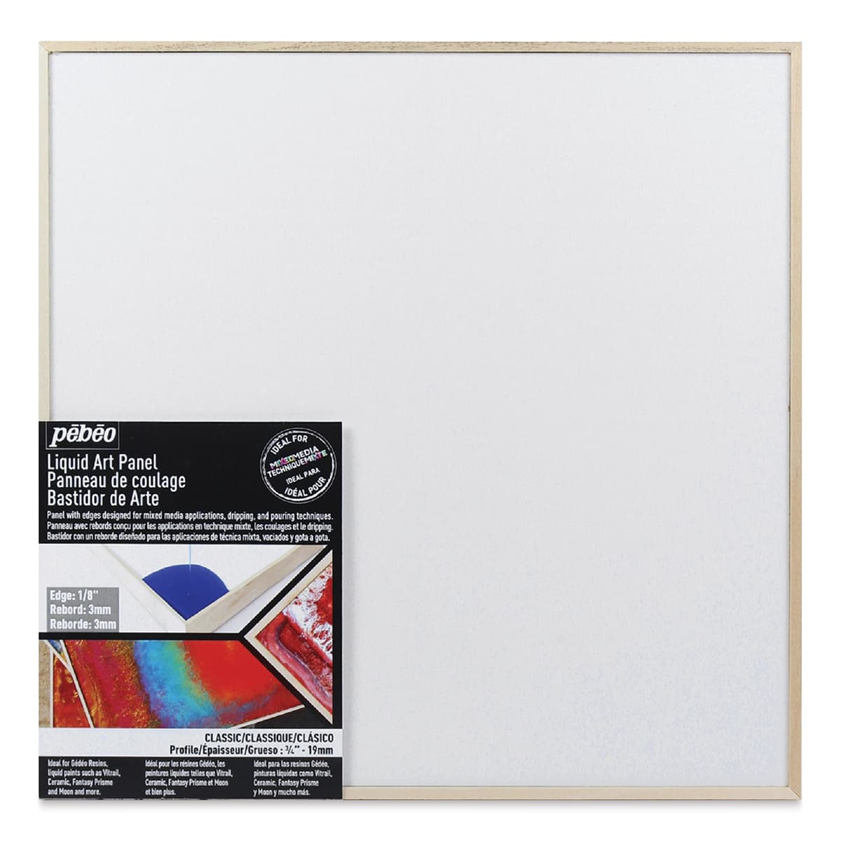 Pebeo Liquid Art Panel - 10" x 10", 3/4" Profile