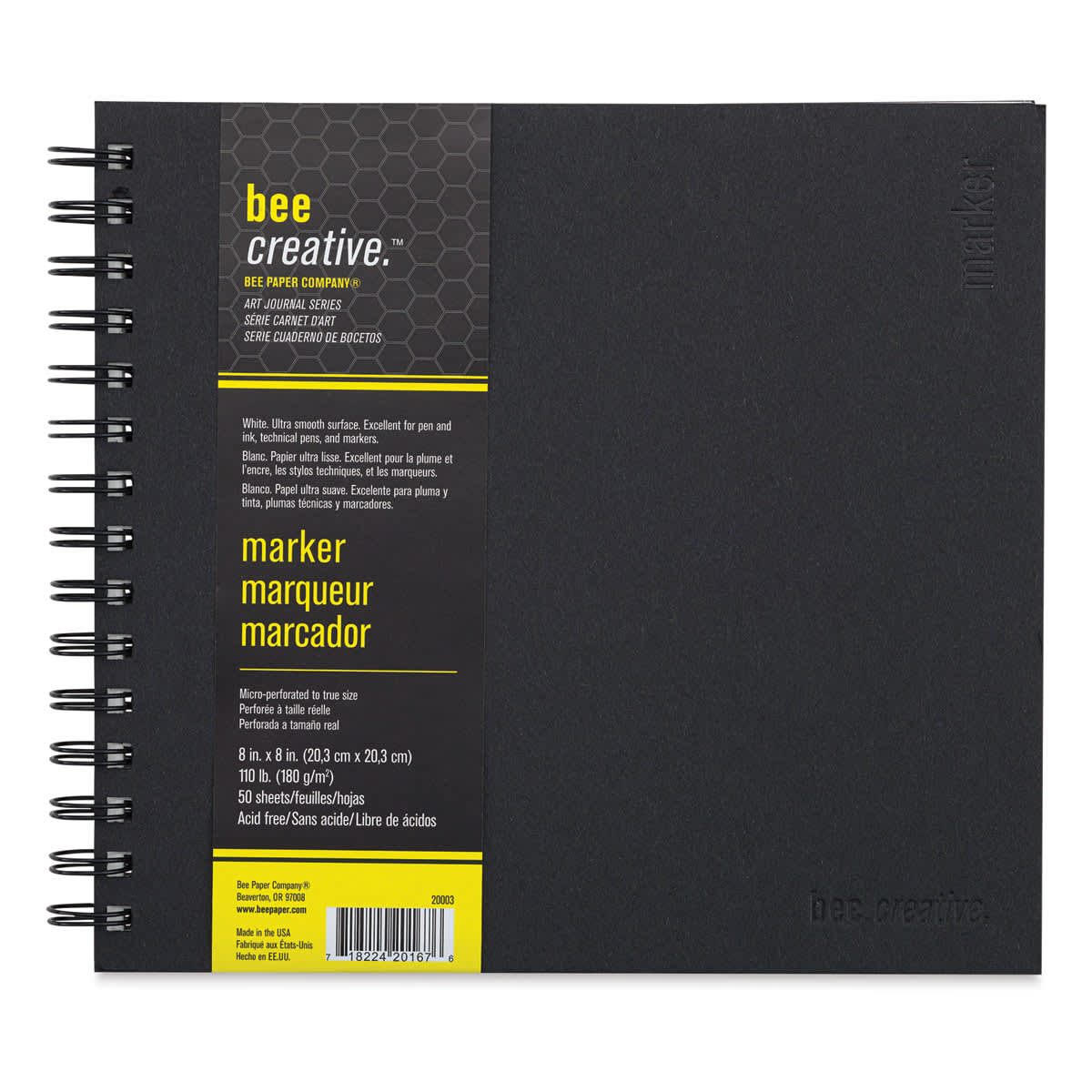 Bee Creative Marker Book - 8" x 8", 50 Sheets, 110 lb