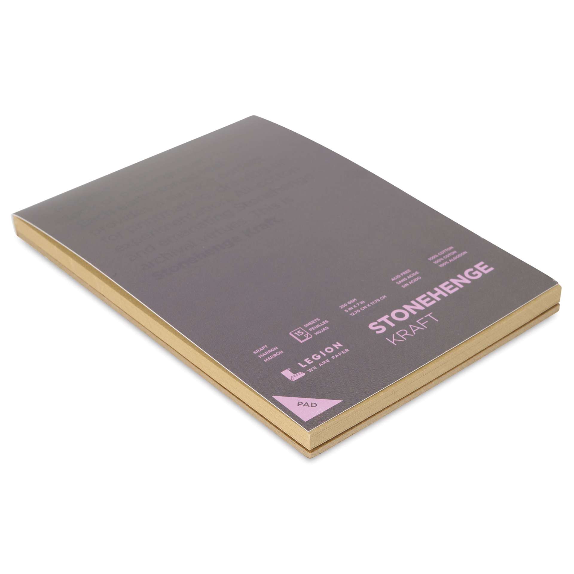 Stonehenge Kraft Drawing Paper Pad - 5" x 7", laid flat