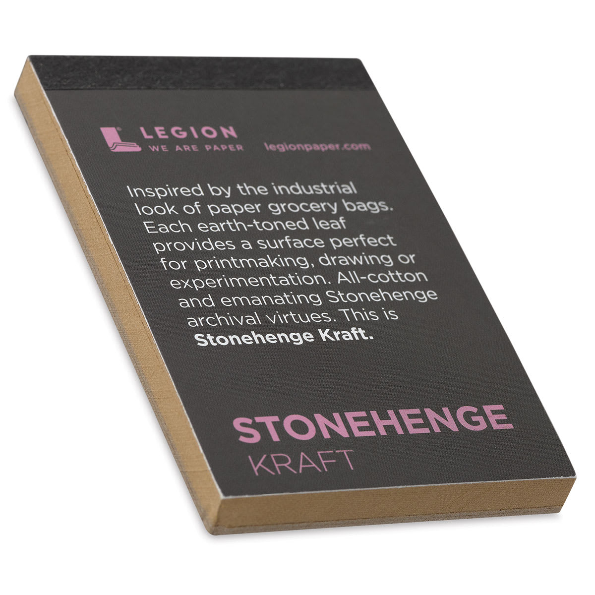 Legion Stonehenge Kraft Mini Drawing Pad - 2-1/2" x 3-3/4", side view