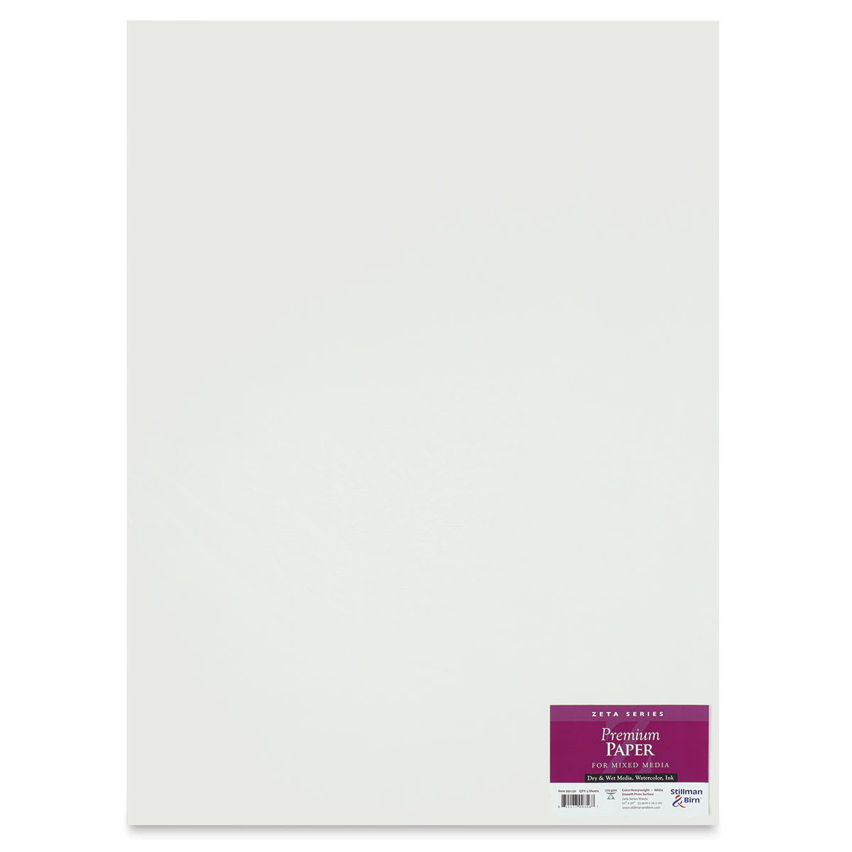 Stillman & Birn Zeta Series Mixed Media Paper - Front of package of 5 sheets
