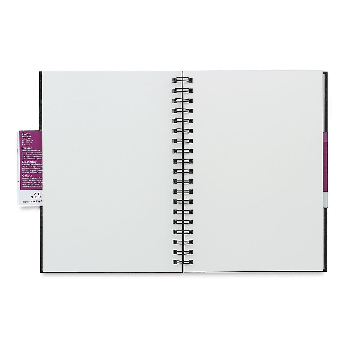 Stillman & Birn Zeta Series Spiralbound Sketchbook - 10'' x 7'', Portrait (open to show paper)