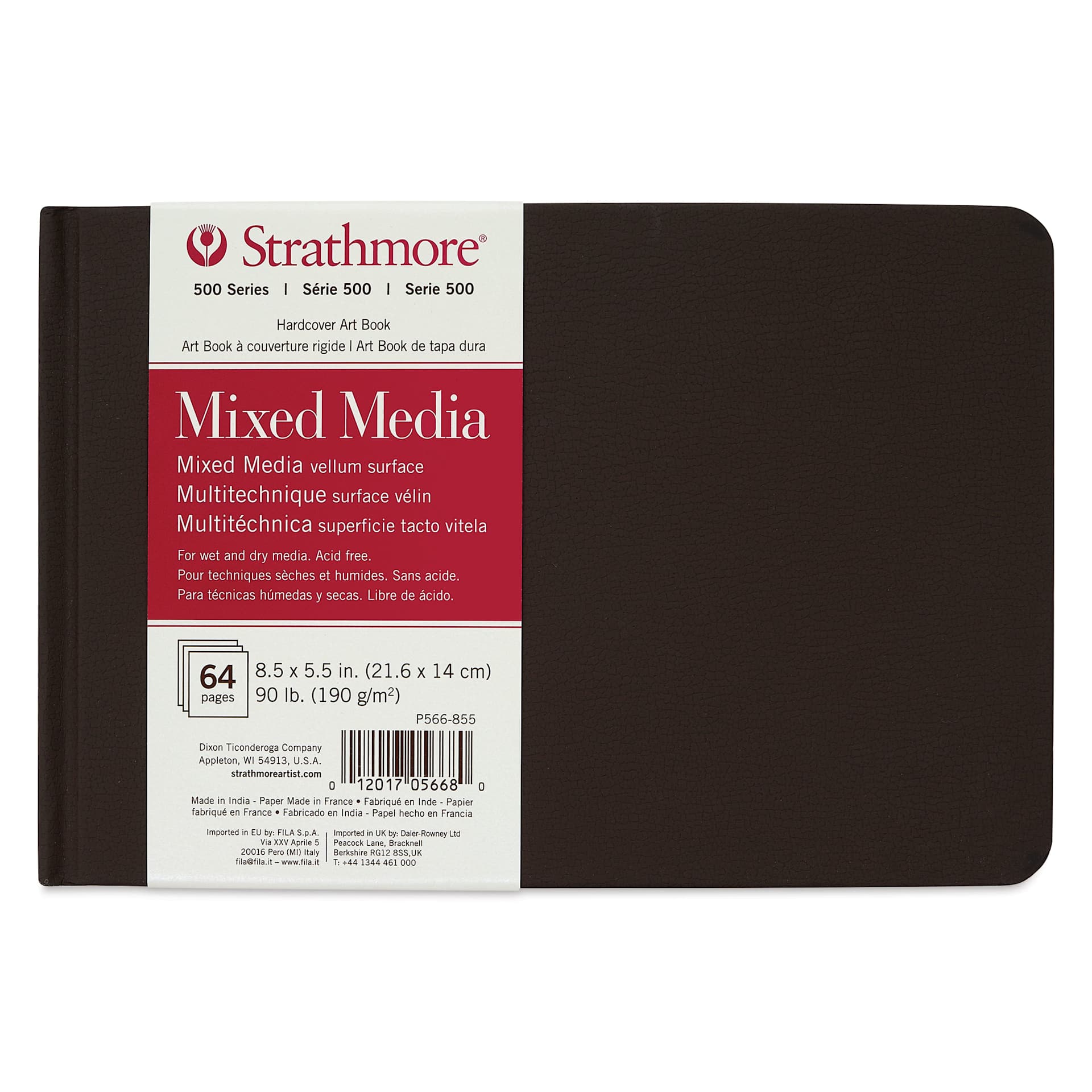 Strathmore 500 Series Mixed Media Hardcover Hardbound Art Book - 5-1/2" x 8-1/2", Landscape