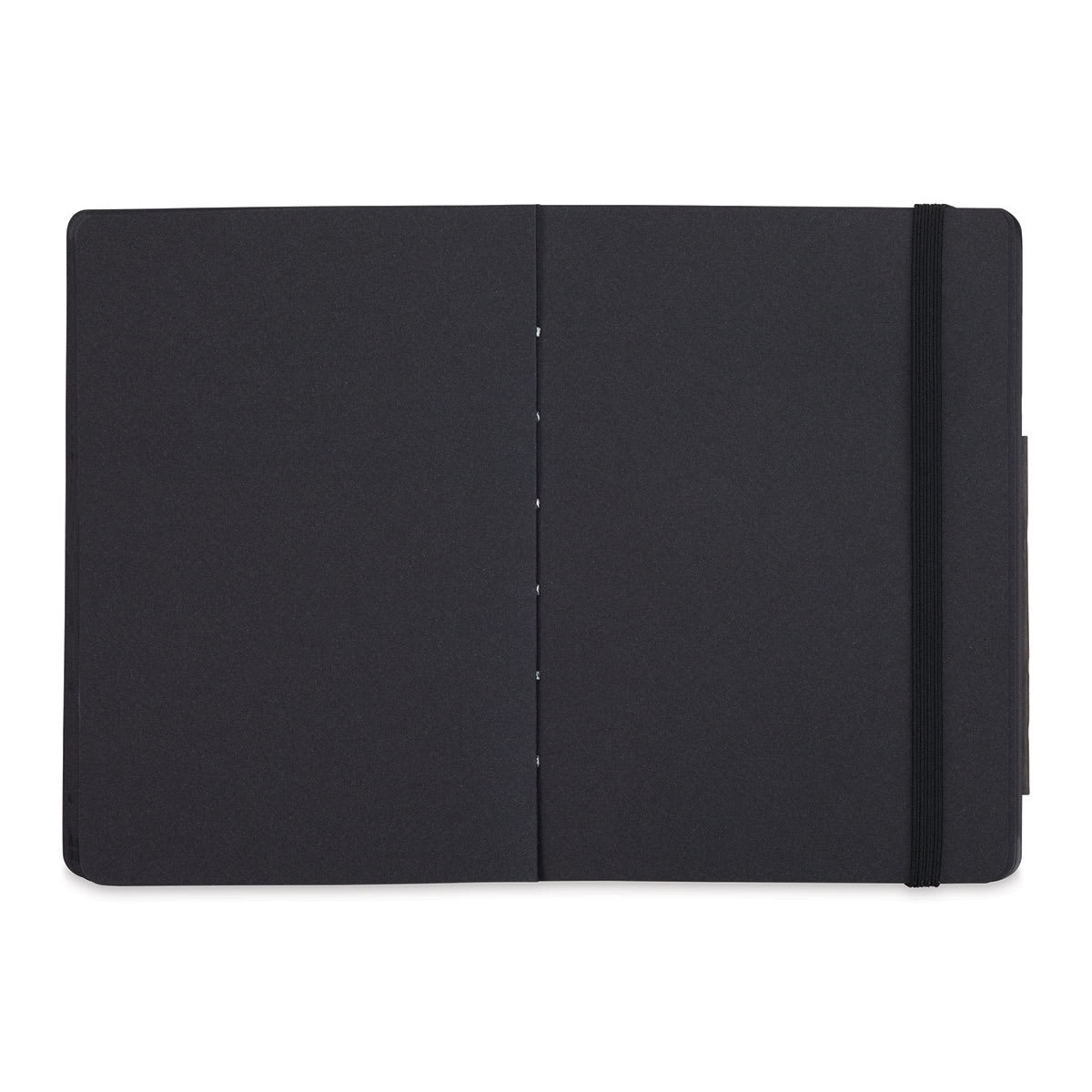 Pentalic Traveler Draw Pocket Journal - 6" x 4", Black Paper, Black Cover, 160 pages