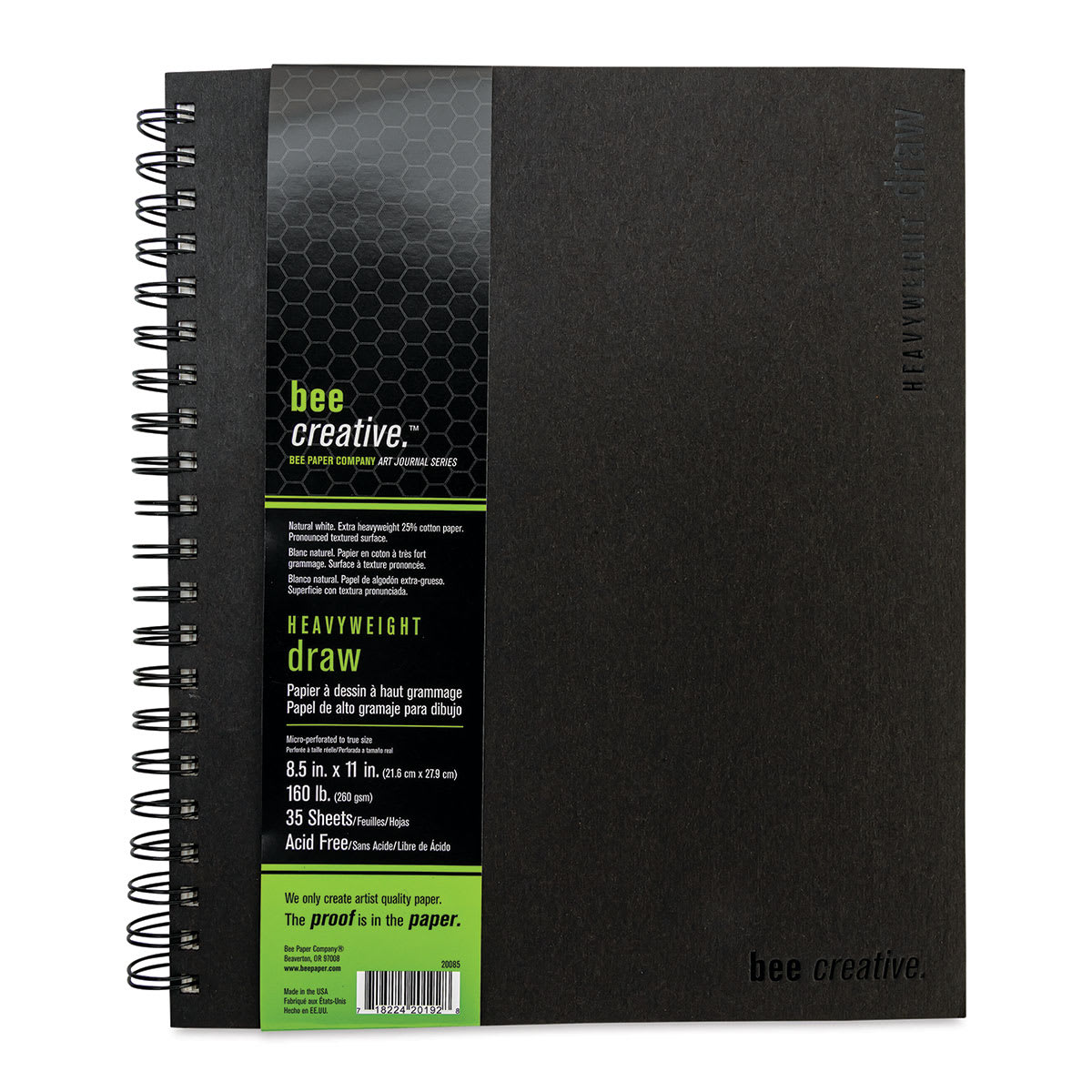 Bee Creative Drawing Book - 11" x 8.5", Wire Bound, 50 Sheets