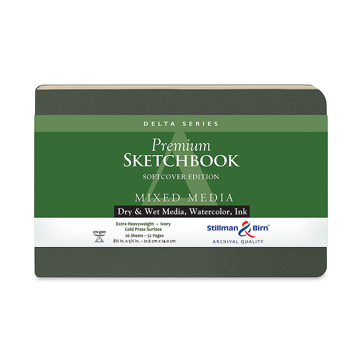 Stillman & Birn Sketchbook - Delta Series, Softcover, 5-1/2" x 8-1/2", Landscape