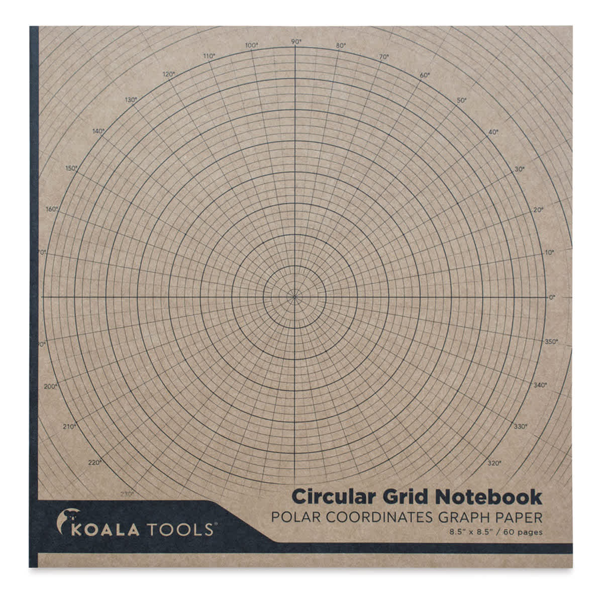 Koala Sketchbook - Front cover of Circular Grid Sketchbook