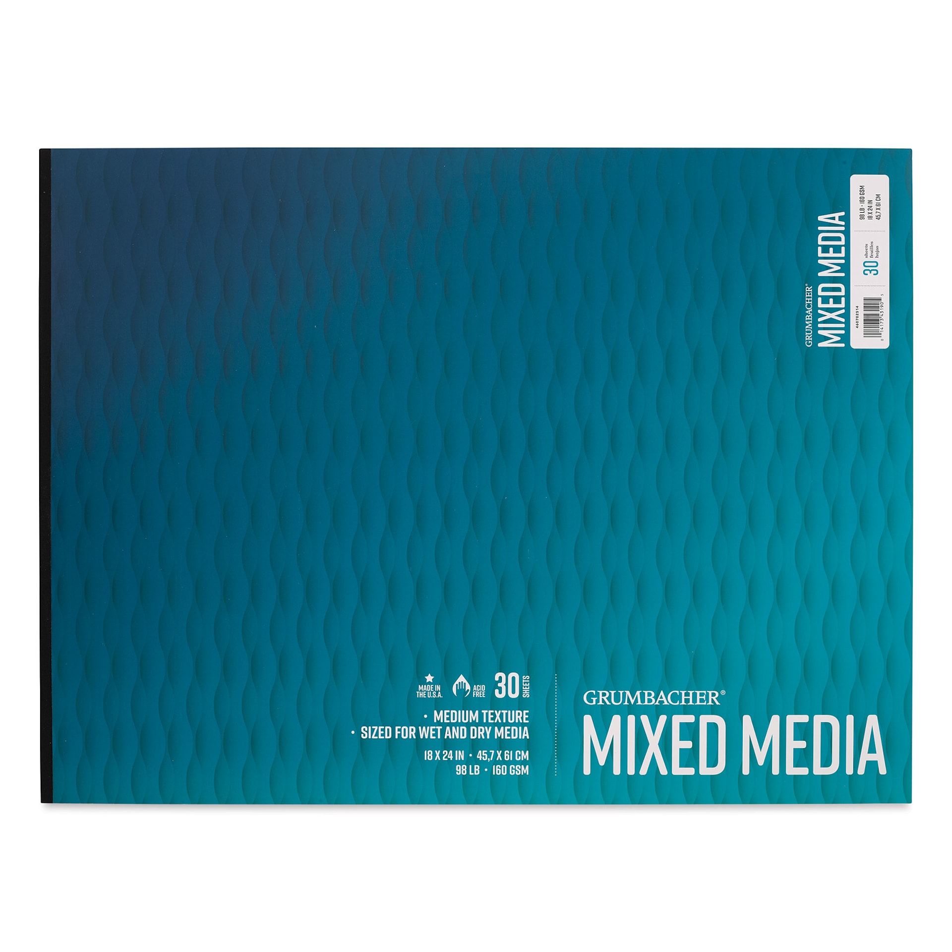 Grumbacher Mixed Media Pad - 18" x 24", 30 sheets. front cover