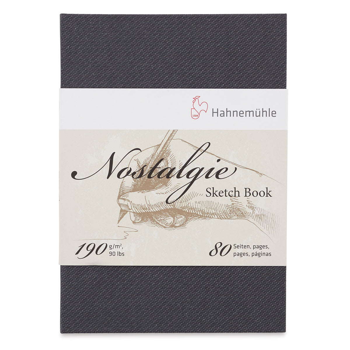 Hahnemühle Nostalgie Sketch Books - Front cover of portrait Sketchbook with label