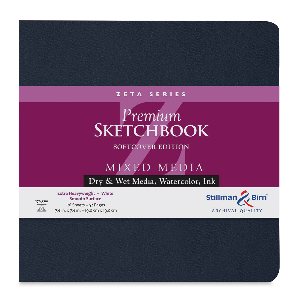 Stillman & Birn Zeta Series Softcover Sketchbook - 7-1/2'' x 7-1/2'', Square
