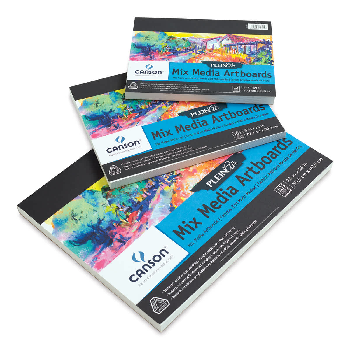 Canson Plein Air Mix Media Artboard Pads - Several sizes of Artboard Pads