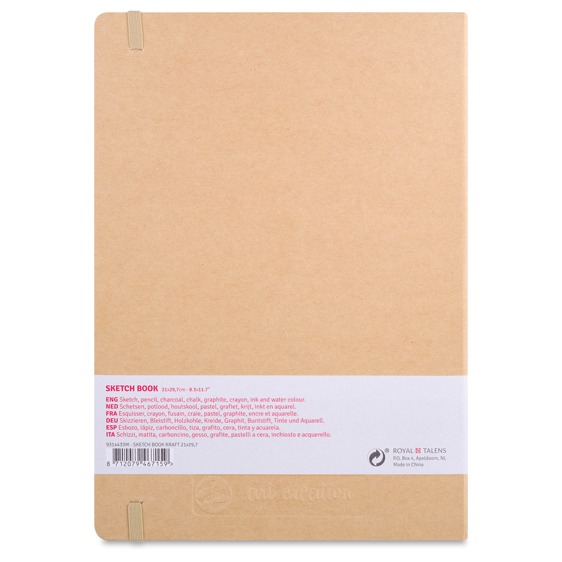 Talens Art Creations Sketchbook - Kraft, 11.7" x 8.3", back cover