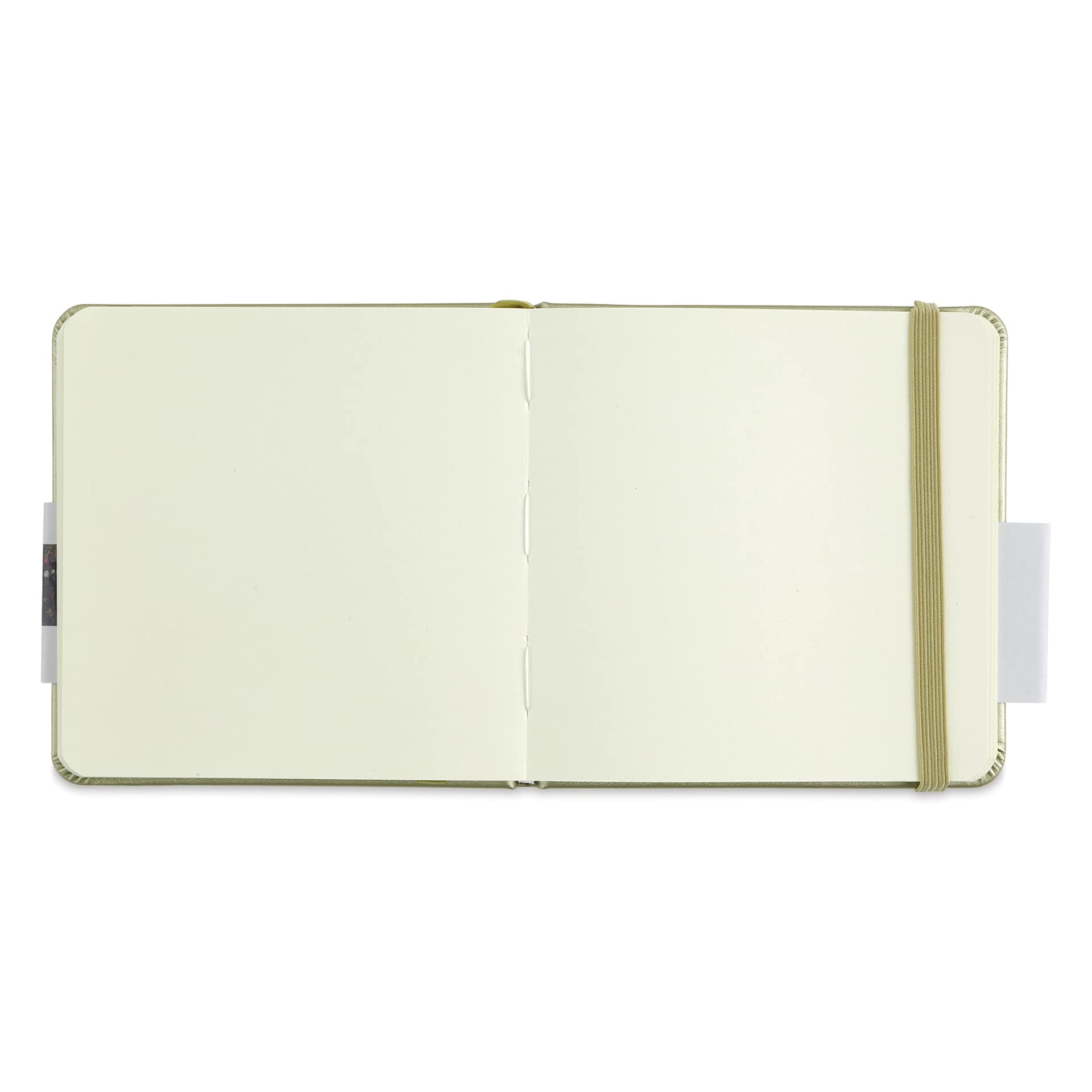 Talens Art Creations Sketchbook - Metallic White Gold, 4.7" x 4.7" (open to show paper)