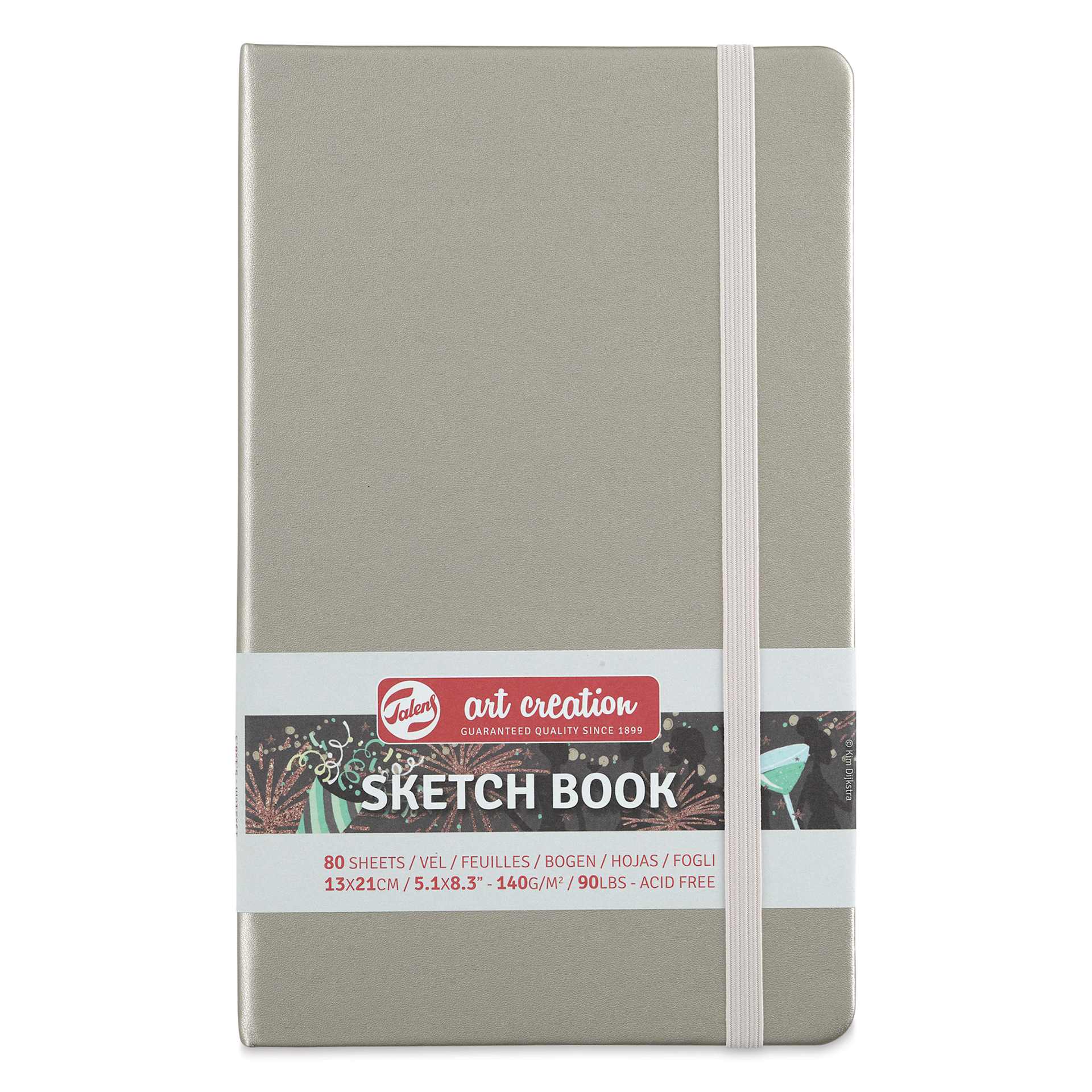 Talens Art Creations Sketchbook - Metallic Pink Champagne, 8.3" x 5.1" (front view)