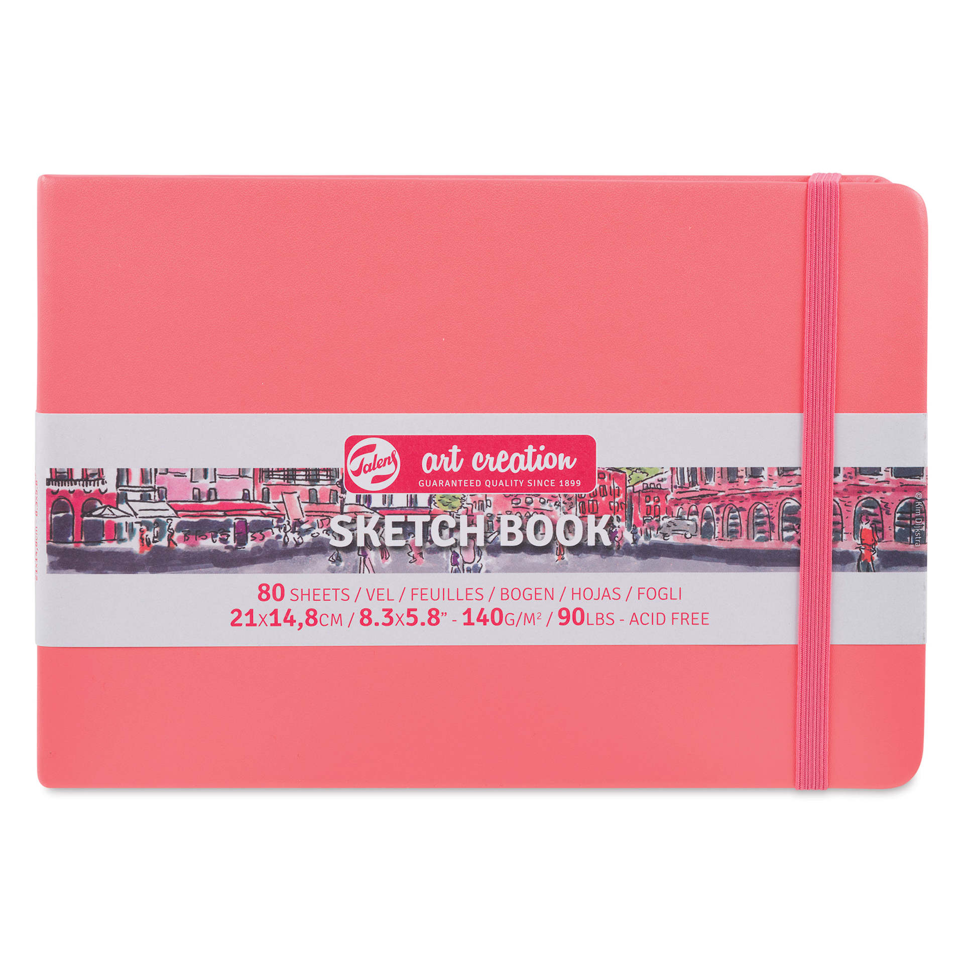 Royal Talens Art Creations Sketchbook - 5.8" x 8.3", Coral Red, front