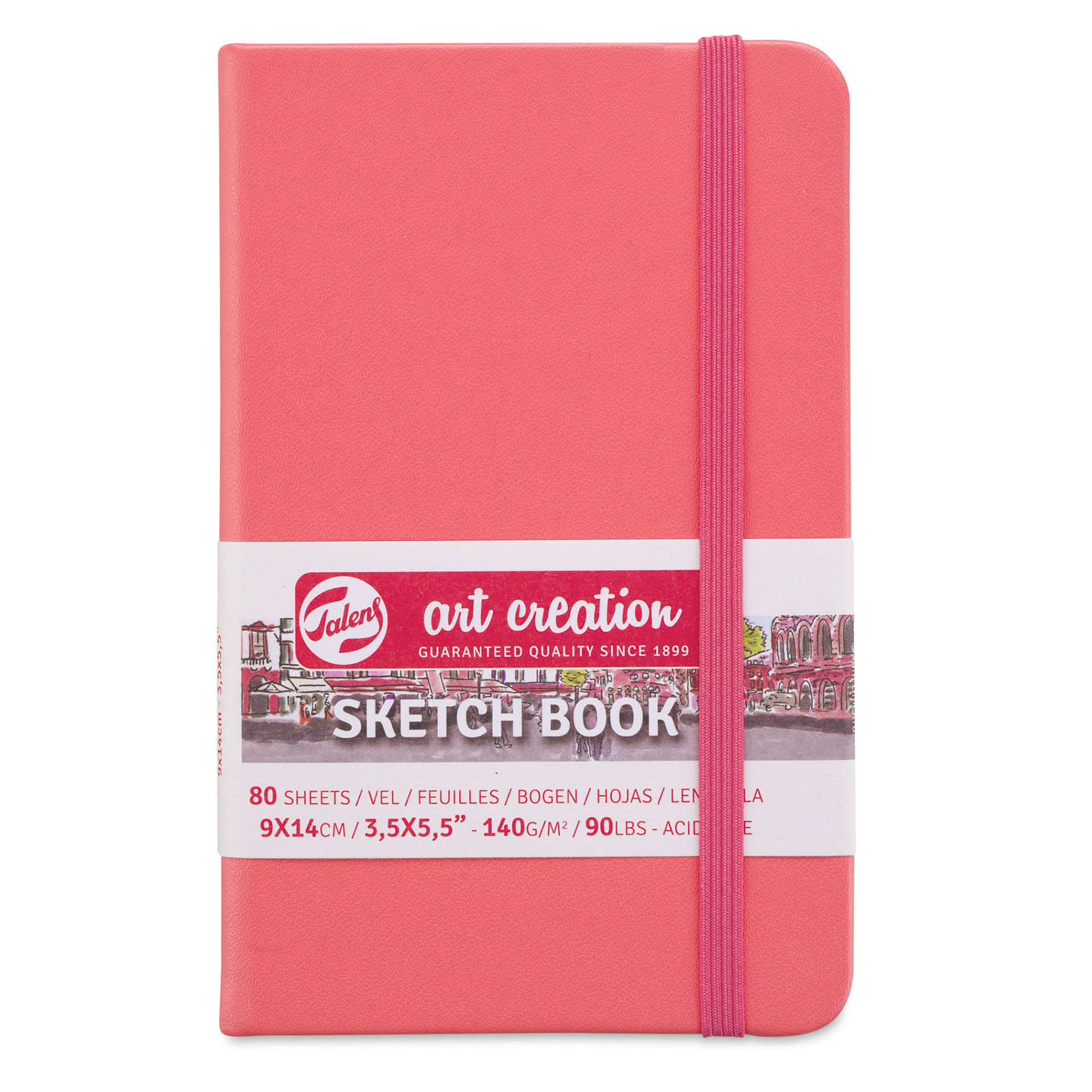 Royal Talens Art Creations Sketchbook - 3.5" x 5.5", Coral Red, front
