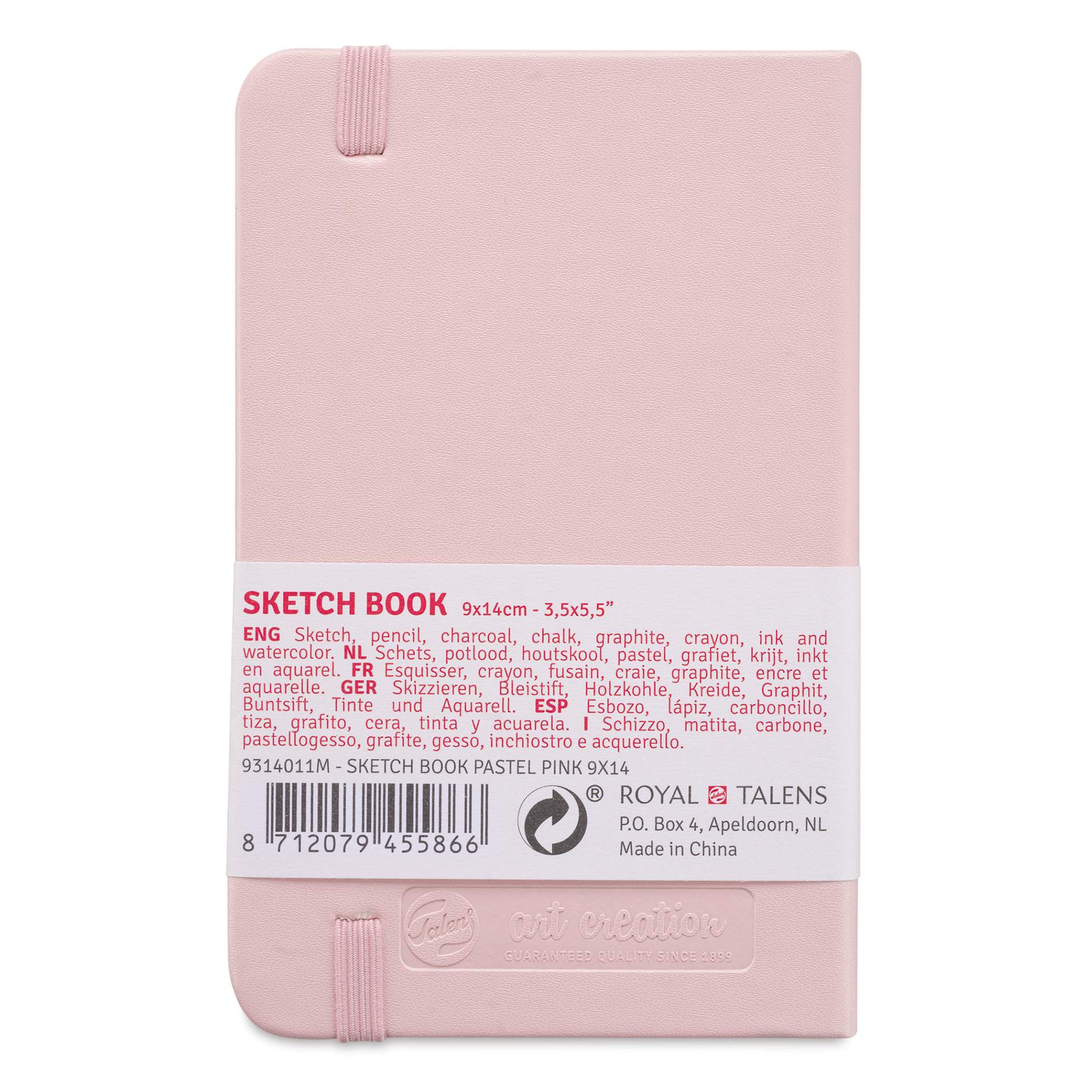 Royal Talens Art Creations Sketchbook - 3.5" x 5.5", Pastel Pink, back