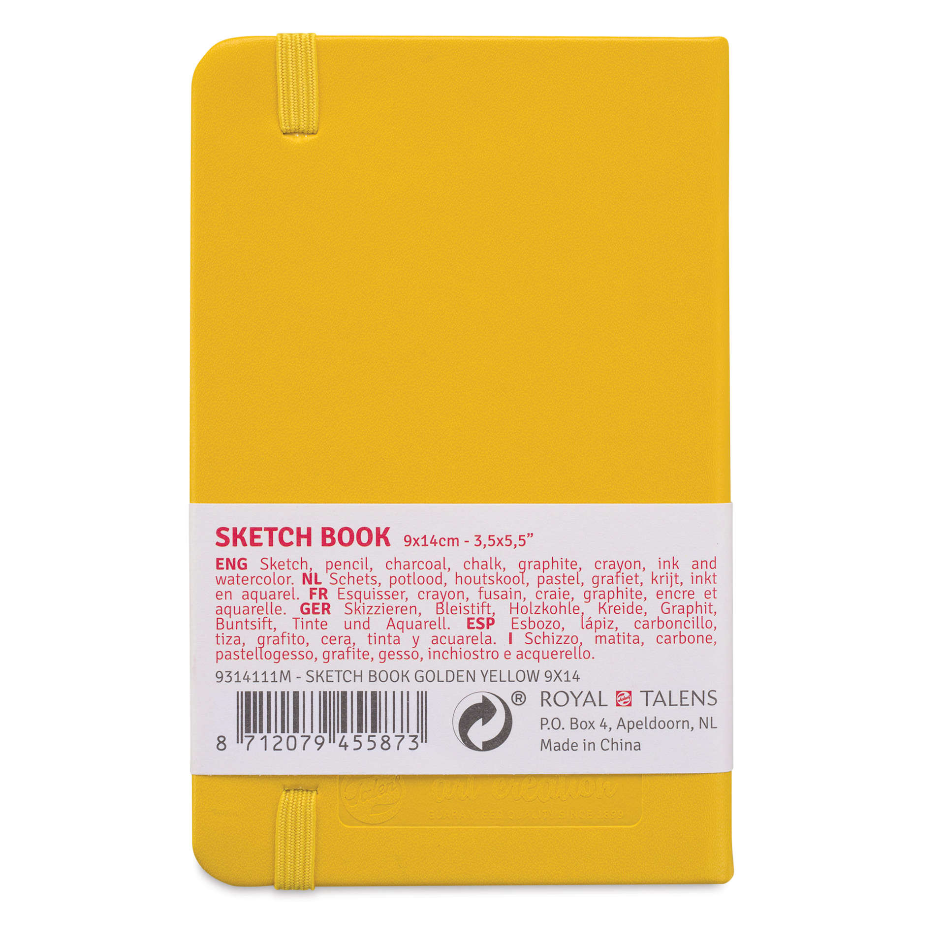 Royal Talens Art Creations Sketchbook - 3.5" x 5.5", Golden Yellow, back
