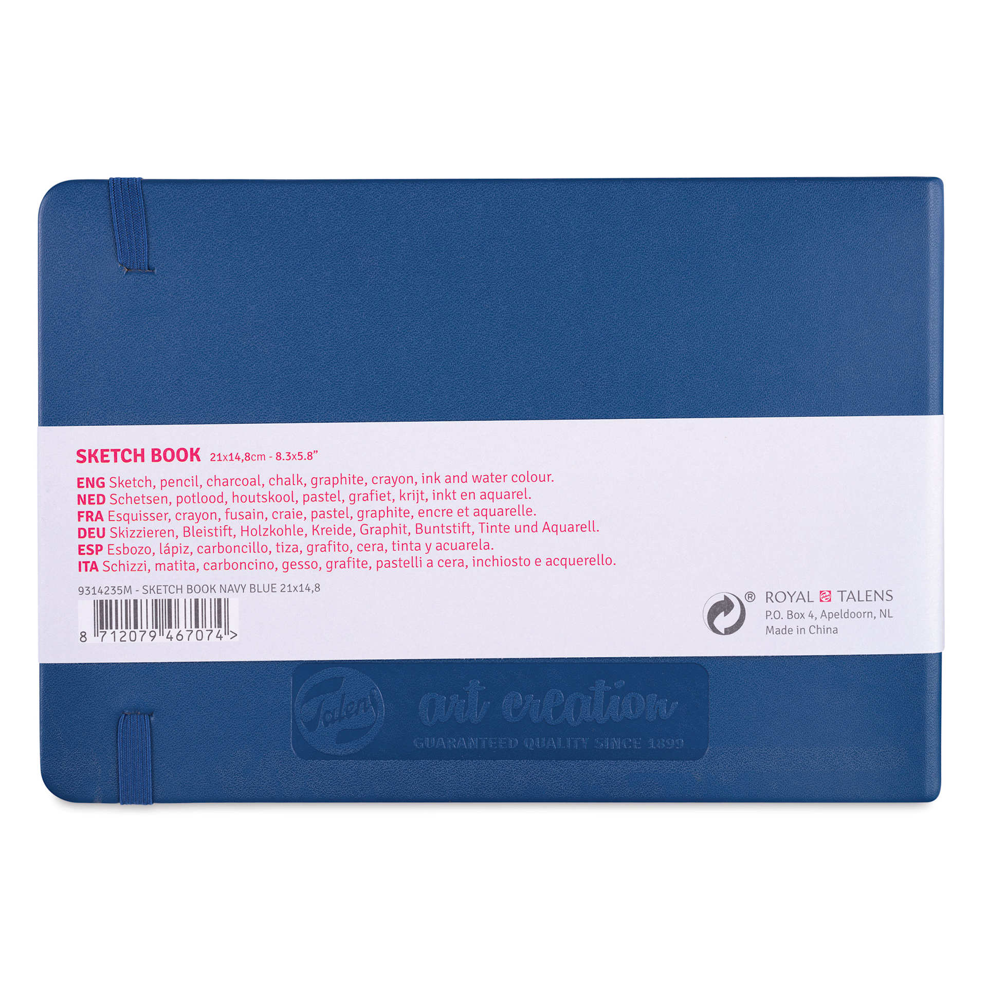 Royal Talens Art Creations Sketchbook - 5.8" x 8.3", Navy, back