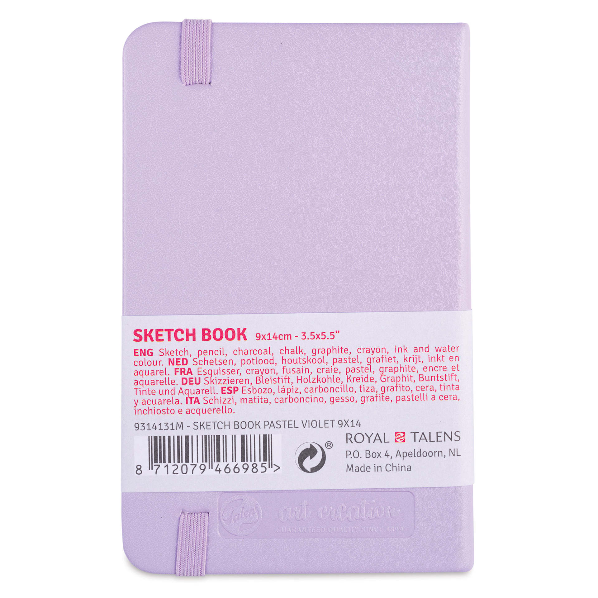 Royal Talens Art Creations Sketchbook - 3.5" x 5.5", Pastel Violet, back
