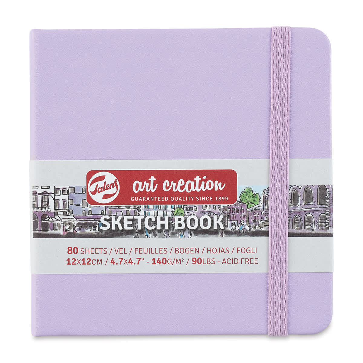 Talens Art Creations Sketchbook - Front of Square Pastel Violet Sketchbook