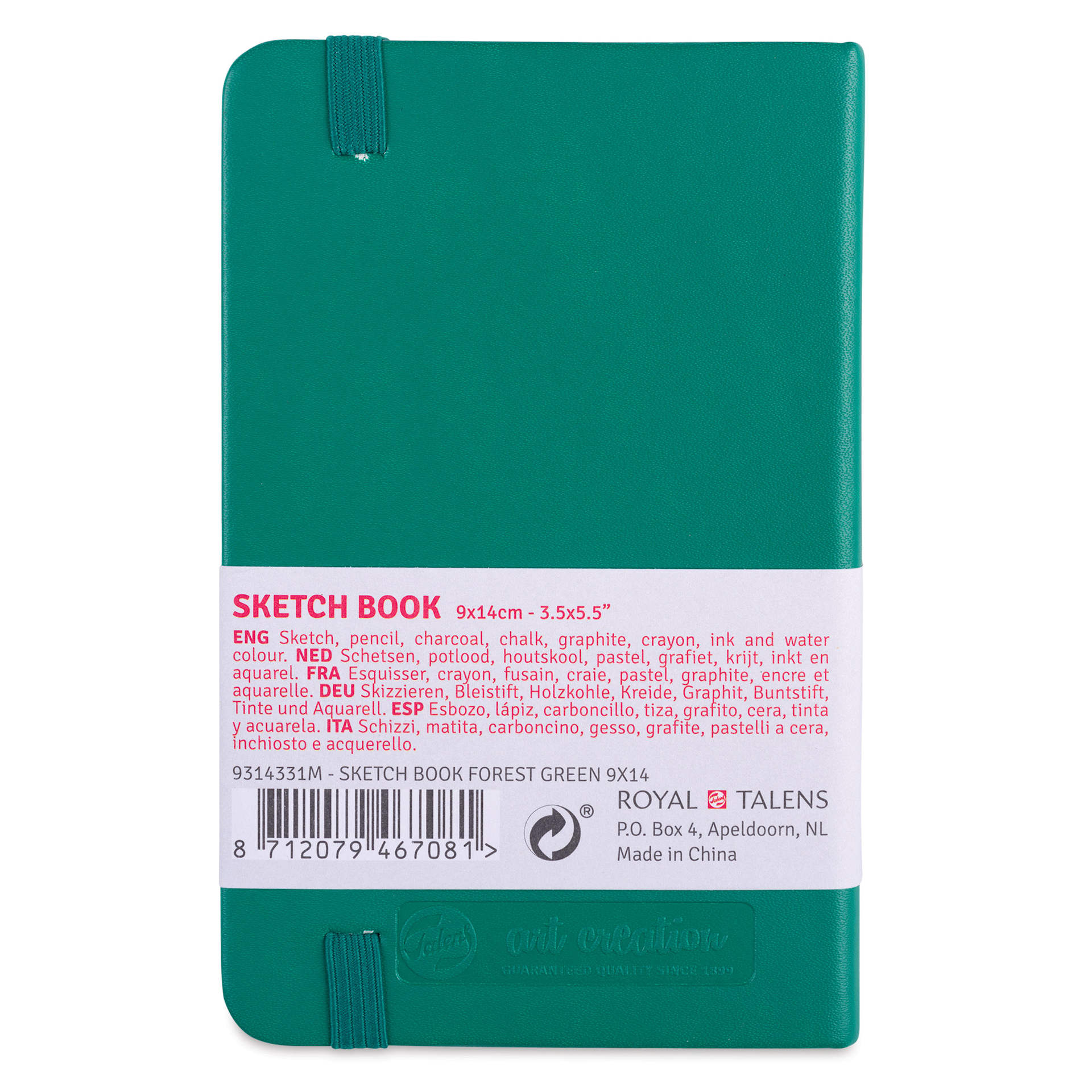 Royal Talens Art Creations Sketchbook - 3.5" x 5.5", Forest Green, back