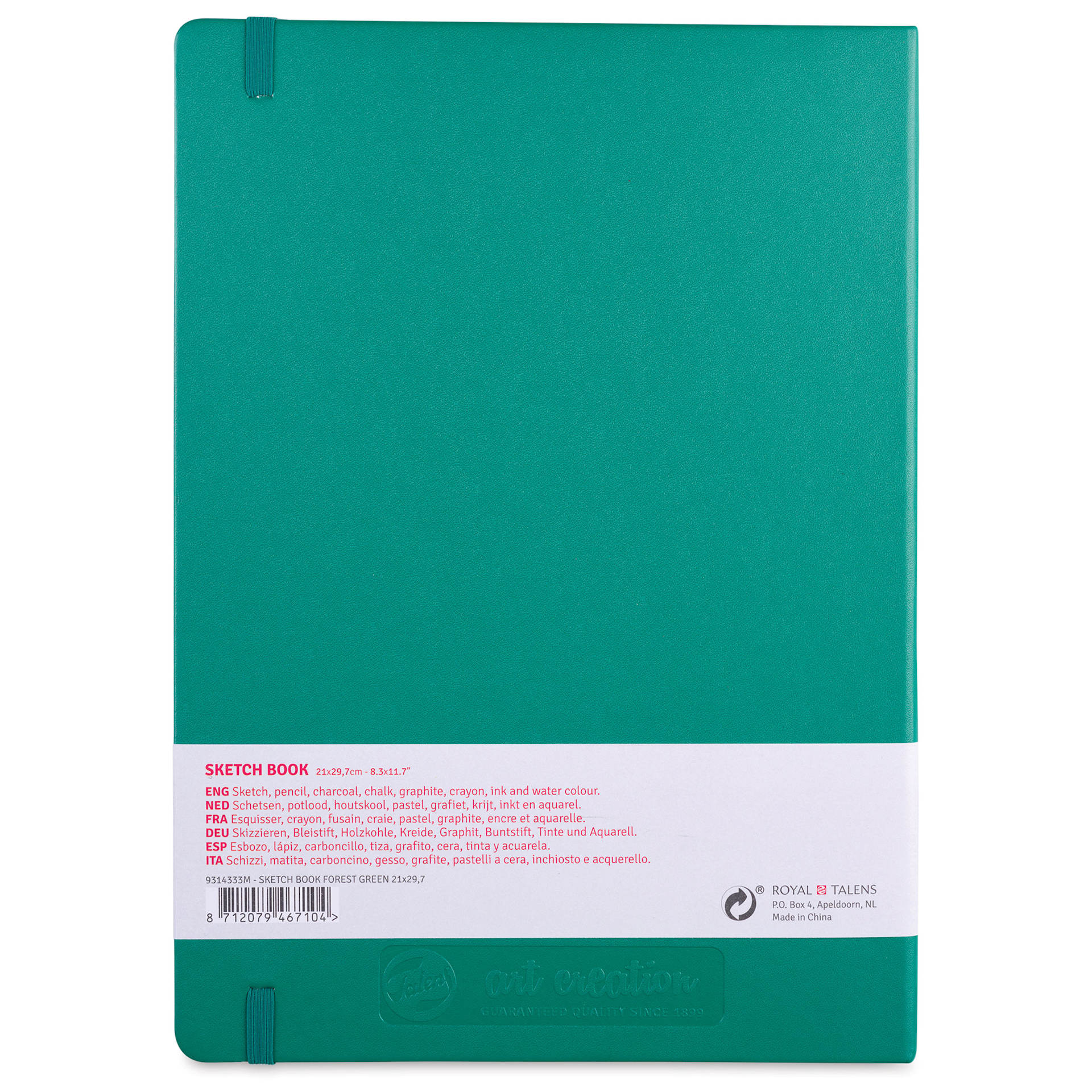 Talens Art Creations Sketchbook - Forest Green, 11.7" x 8.3", back cover