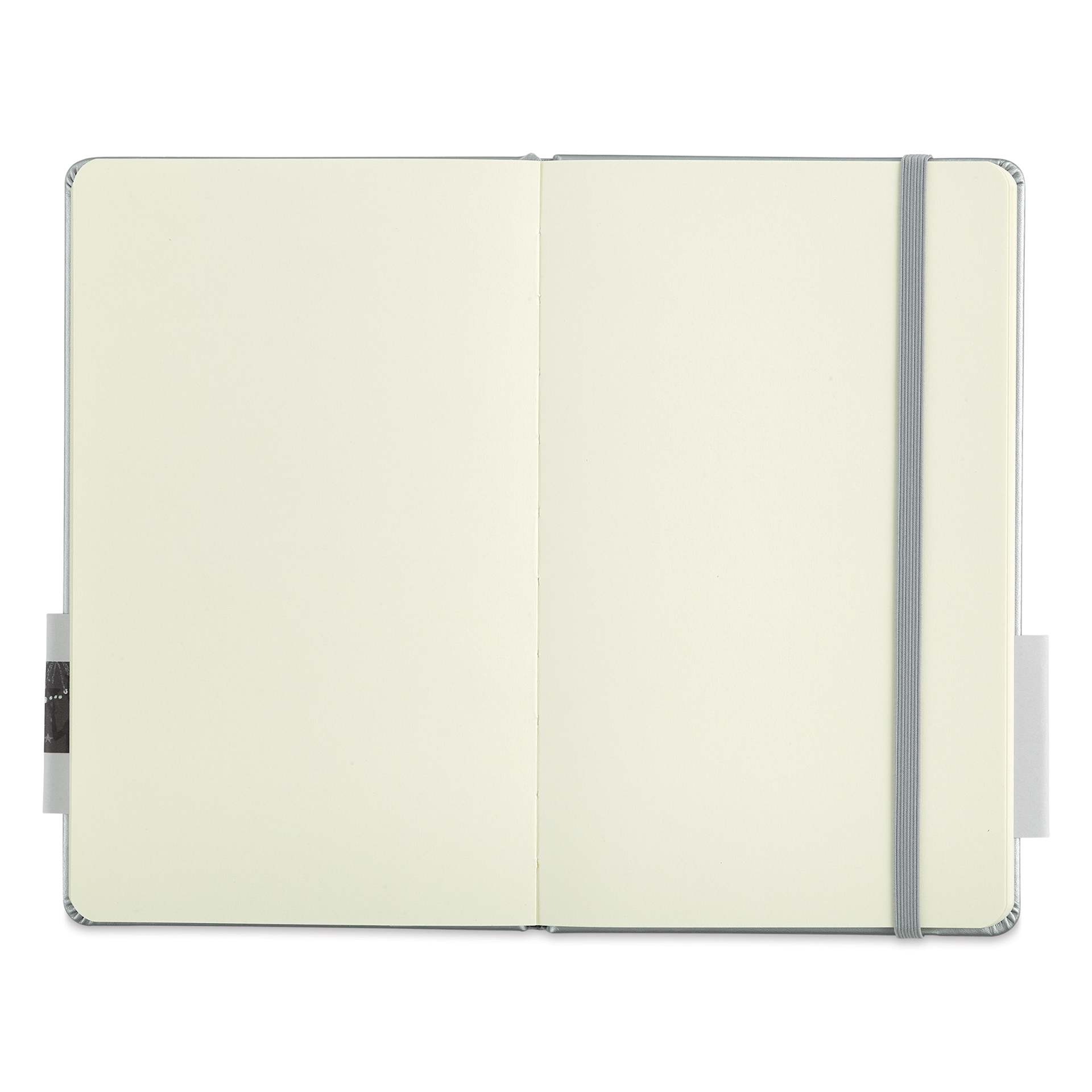Talens Art Creations Sketchbook - Metallic Shiny Silver, 8.3" x 5.1" (open to show paper)