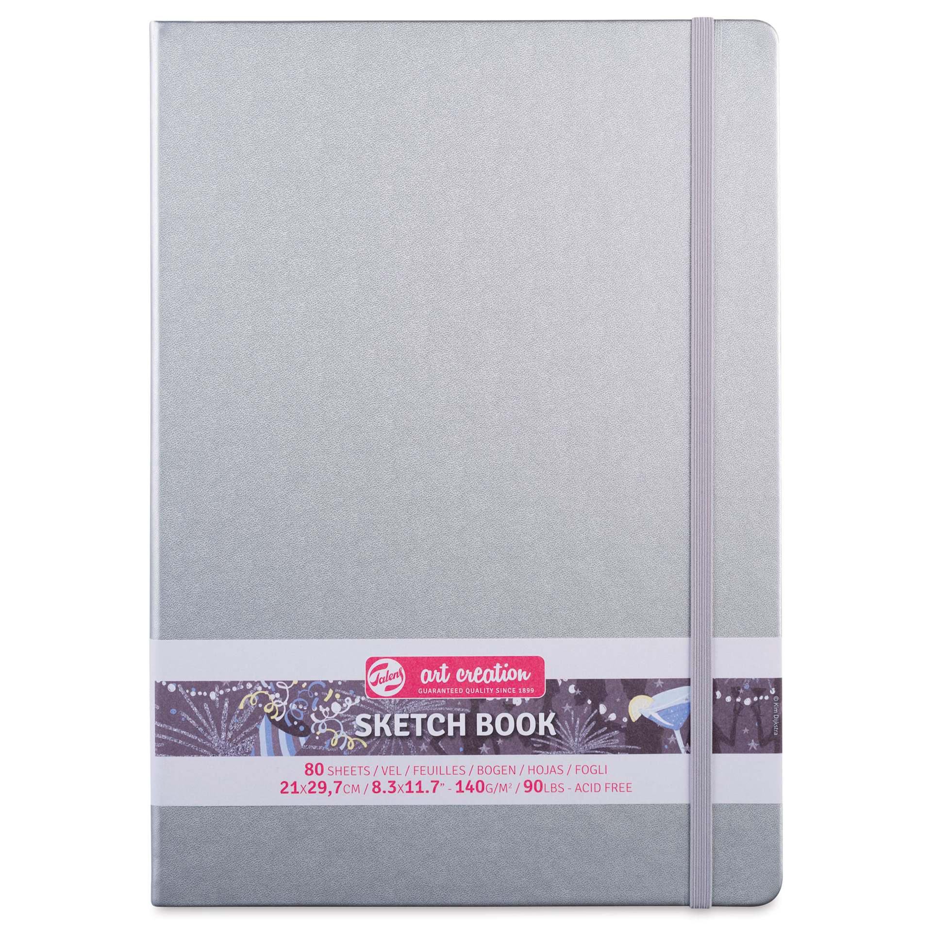Talens Art Creations Sketchbook - Metallic Shiny Silver, 11.7" x 8.3", front cover