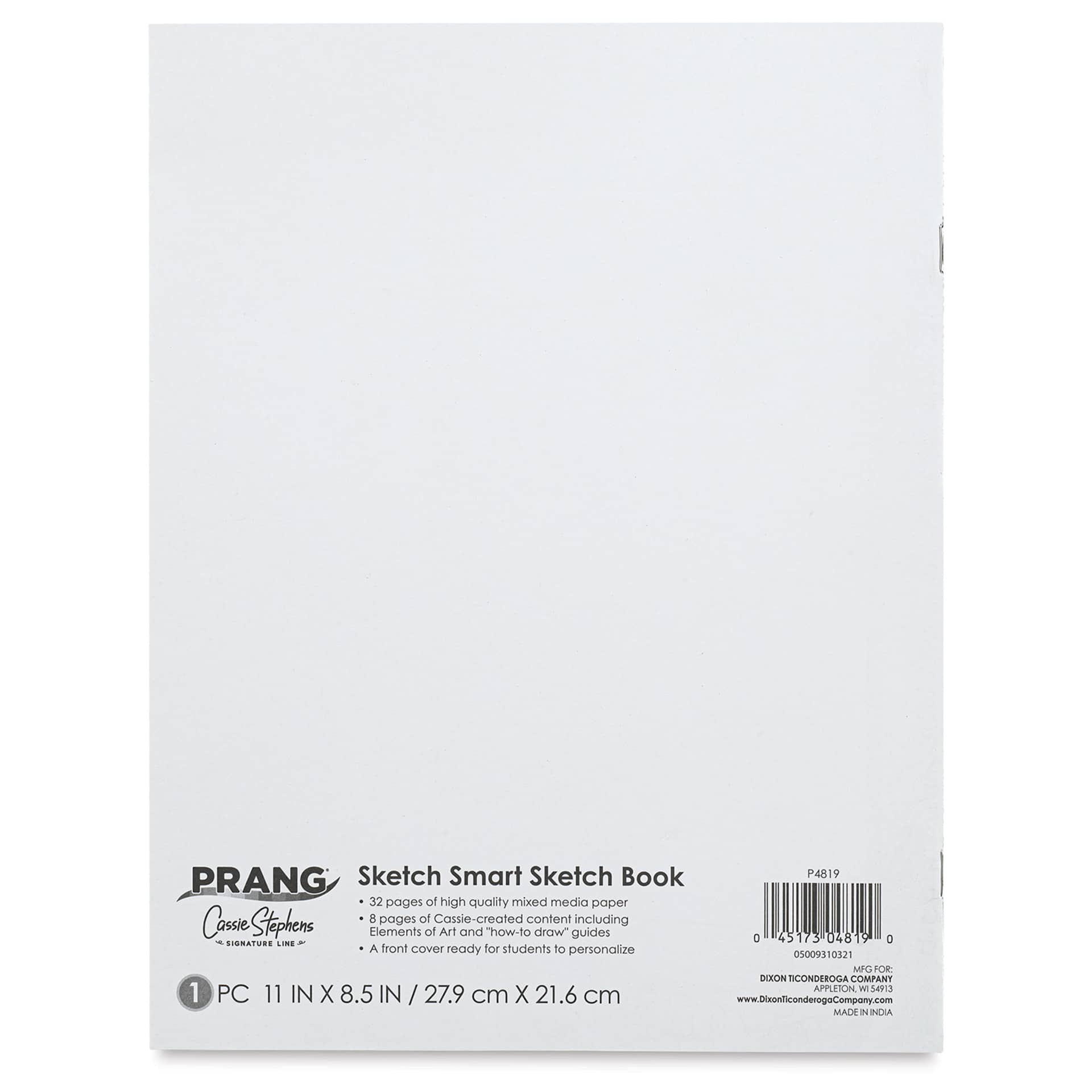 Prang Sketch Smart Sketch Book back cover