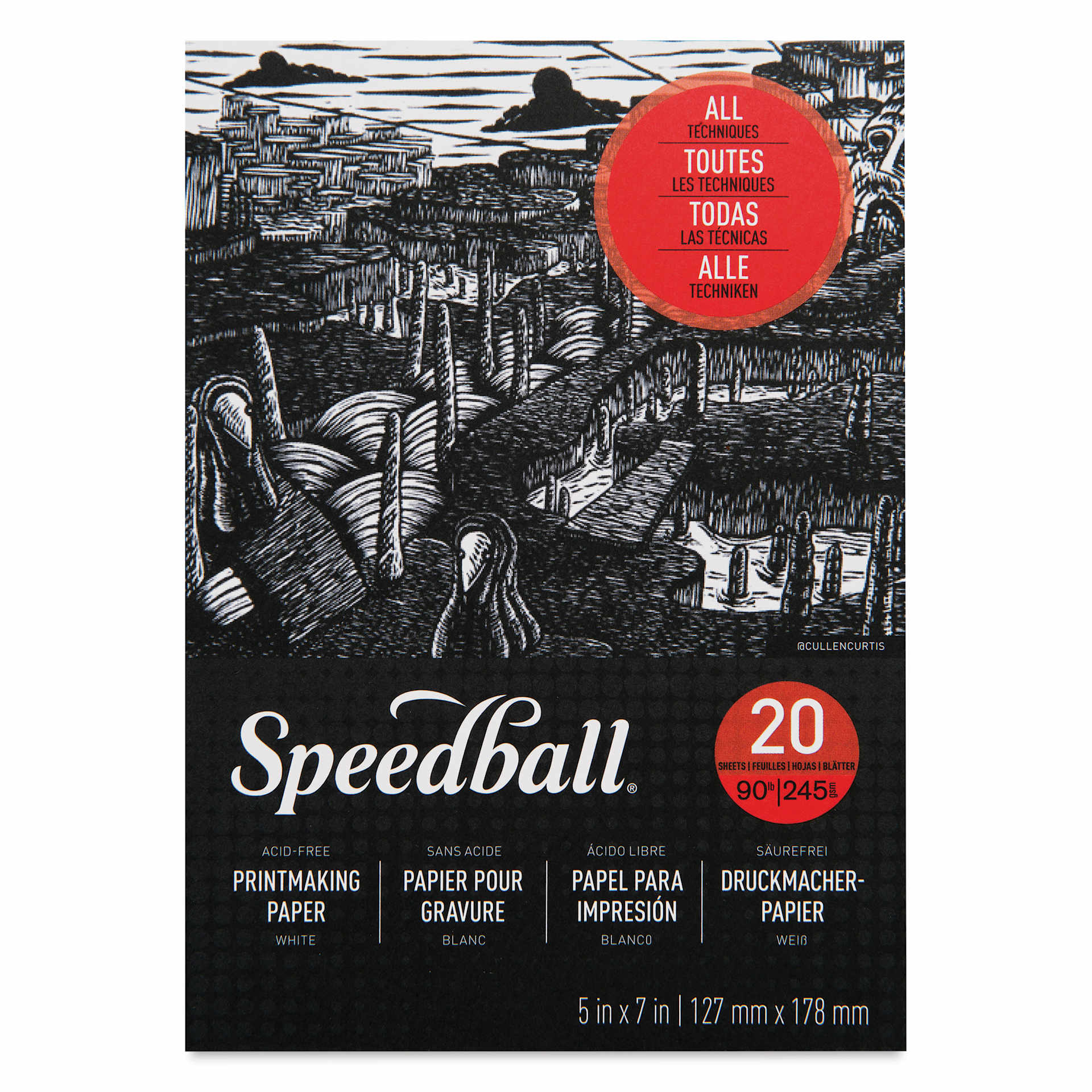 Speedball Printmaking Pad - 5" x 7", 20 Sheets, 90 lb