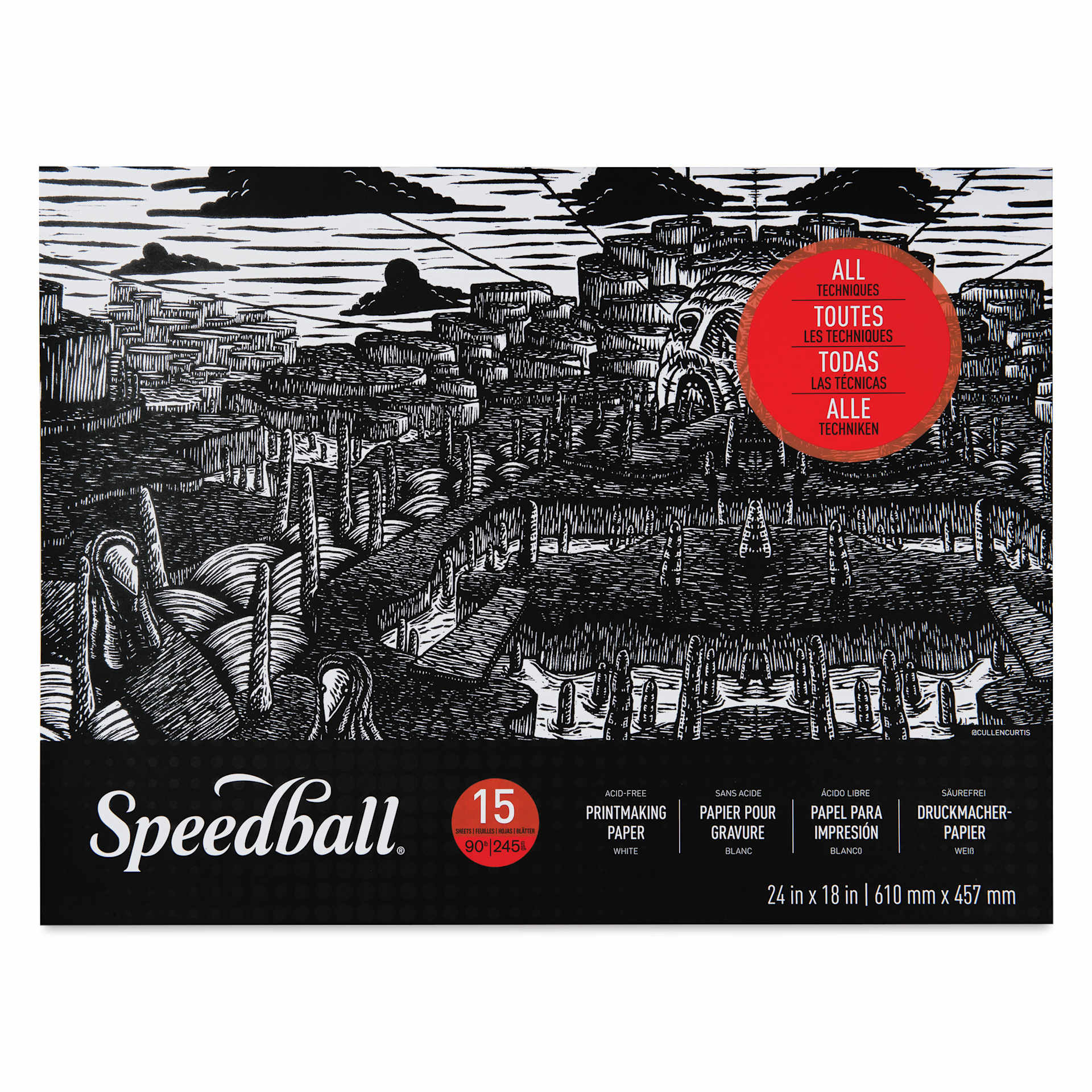 Speedball Printmaking Pad - 18" x 24", 15 Sheets, 90 lb