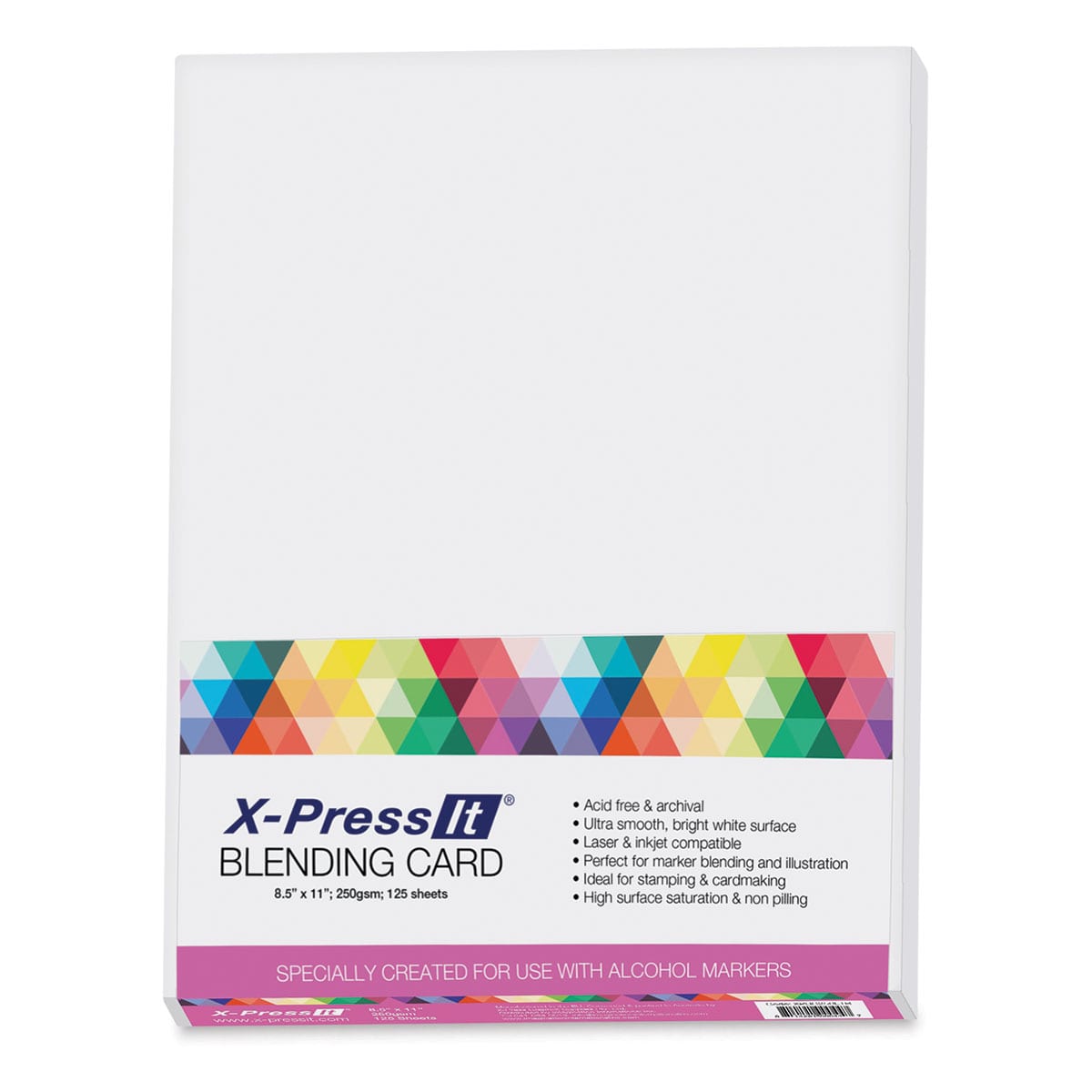 X-Press It Blending Cardstock - 8-1/2" x 11", Pkg of 125 Sheets